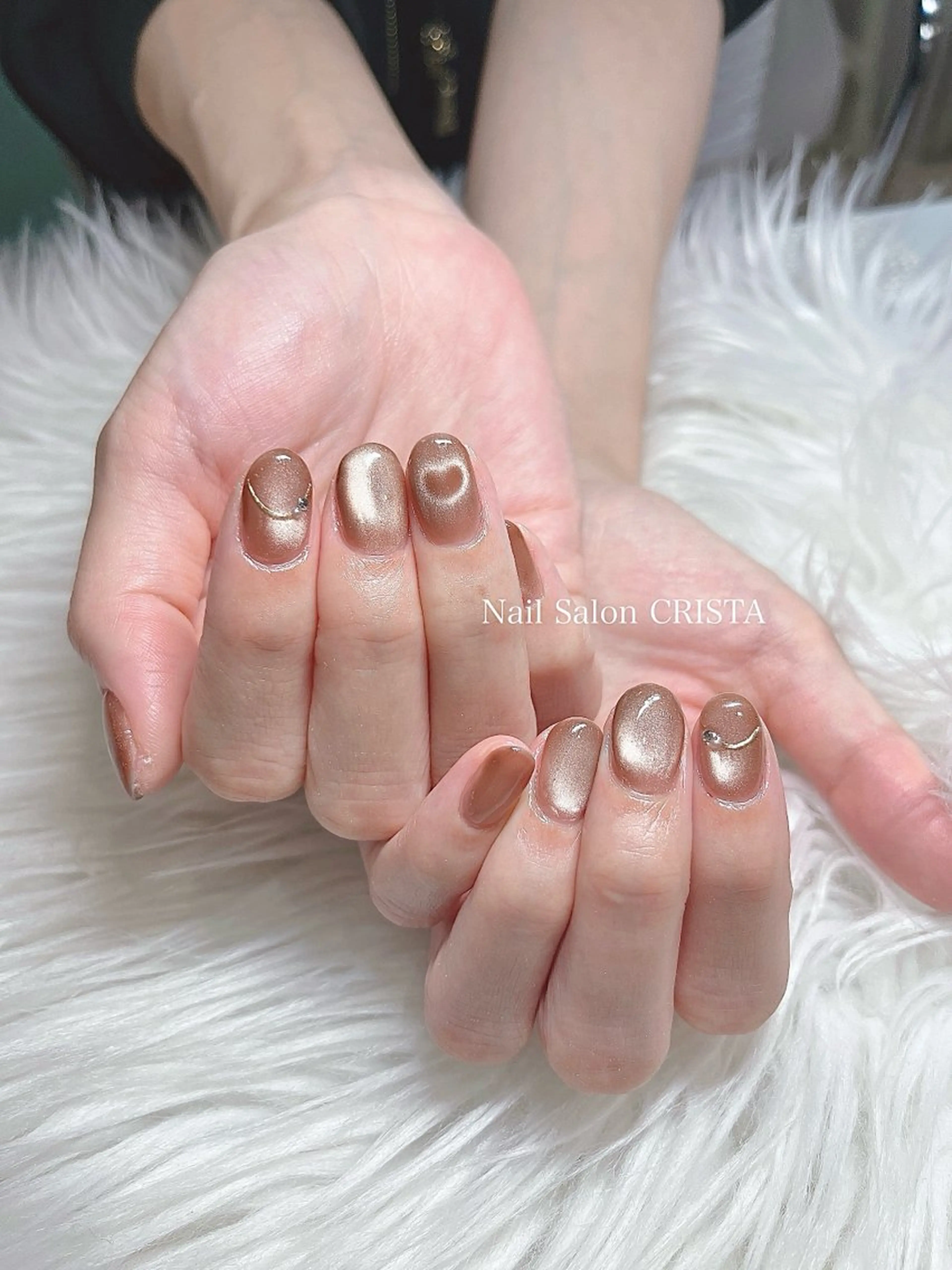 ネイル ハート マグネットネイル ハンドネイル Nail Salon CRISTA所属・CRISTA 🤍ヒナタのネイルデザイン