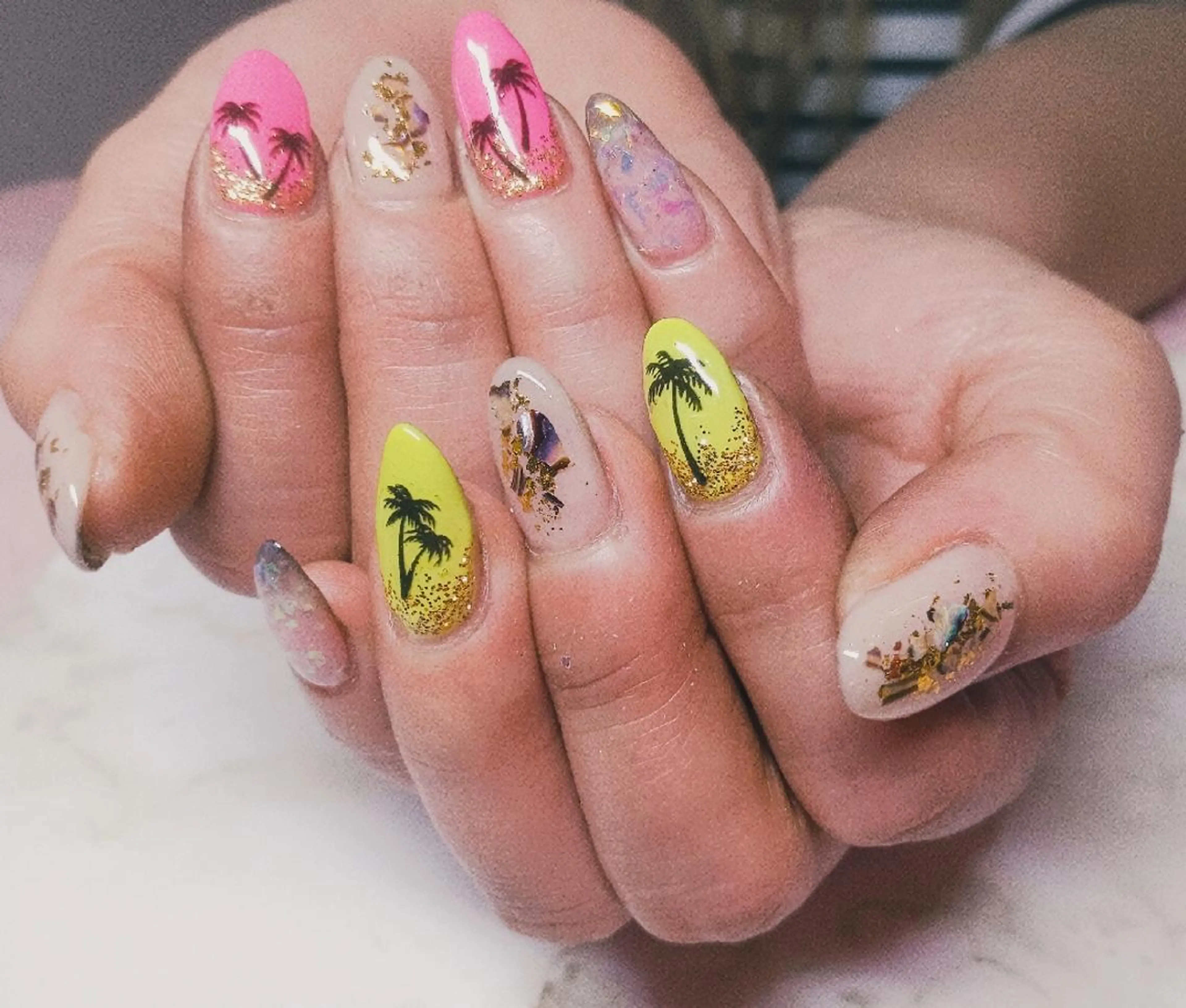 ネイル 夏ネイル ハンドネイル Nail Salon macherieのネイルデザイン