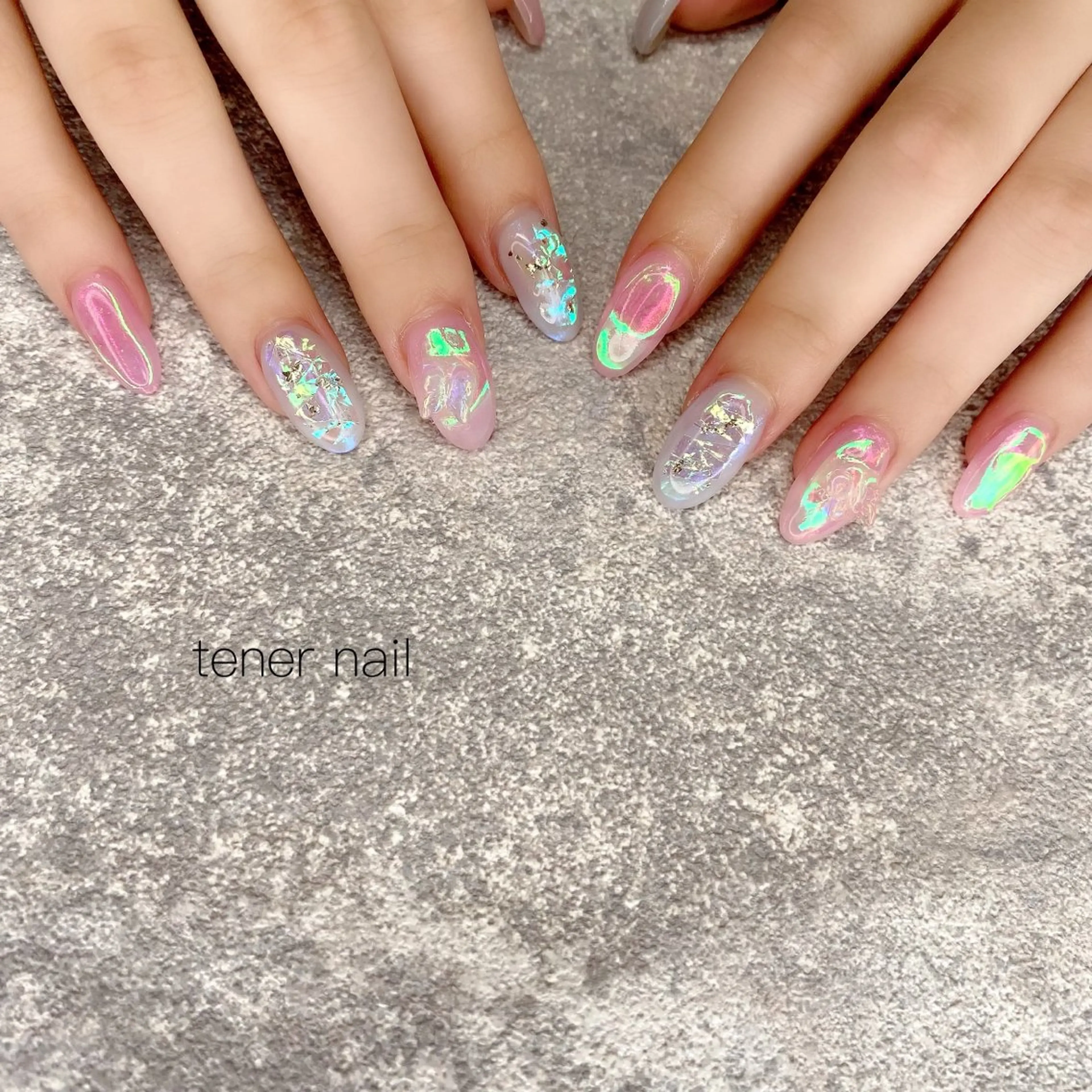 ネイル 氷ネイル・うるうるネイル テネルネイル tener nailのネイルデザイン
