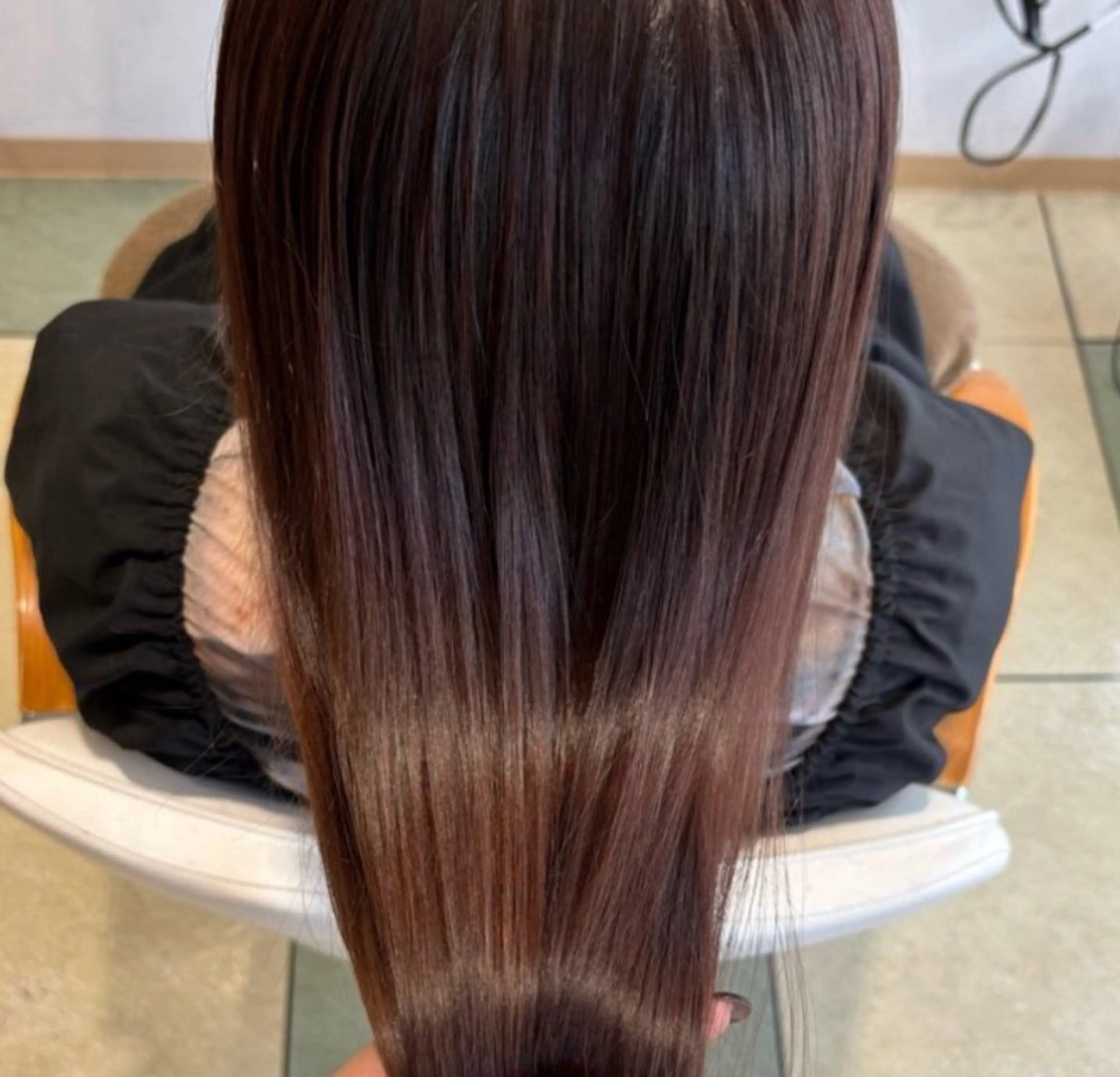 ロング カラー ケアカラー 髪質改善 ロング トリートメント 透明感カラー/ くびれヘア/ユウユのヘアスタイル