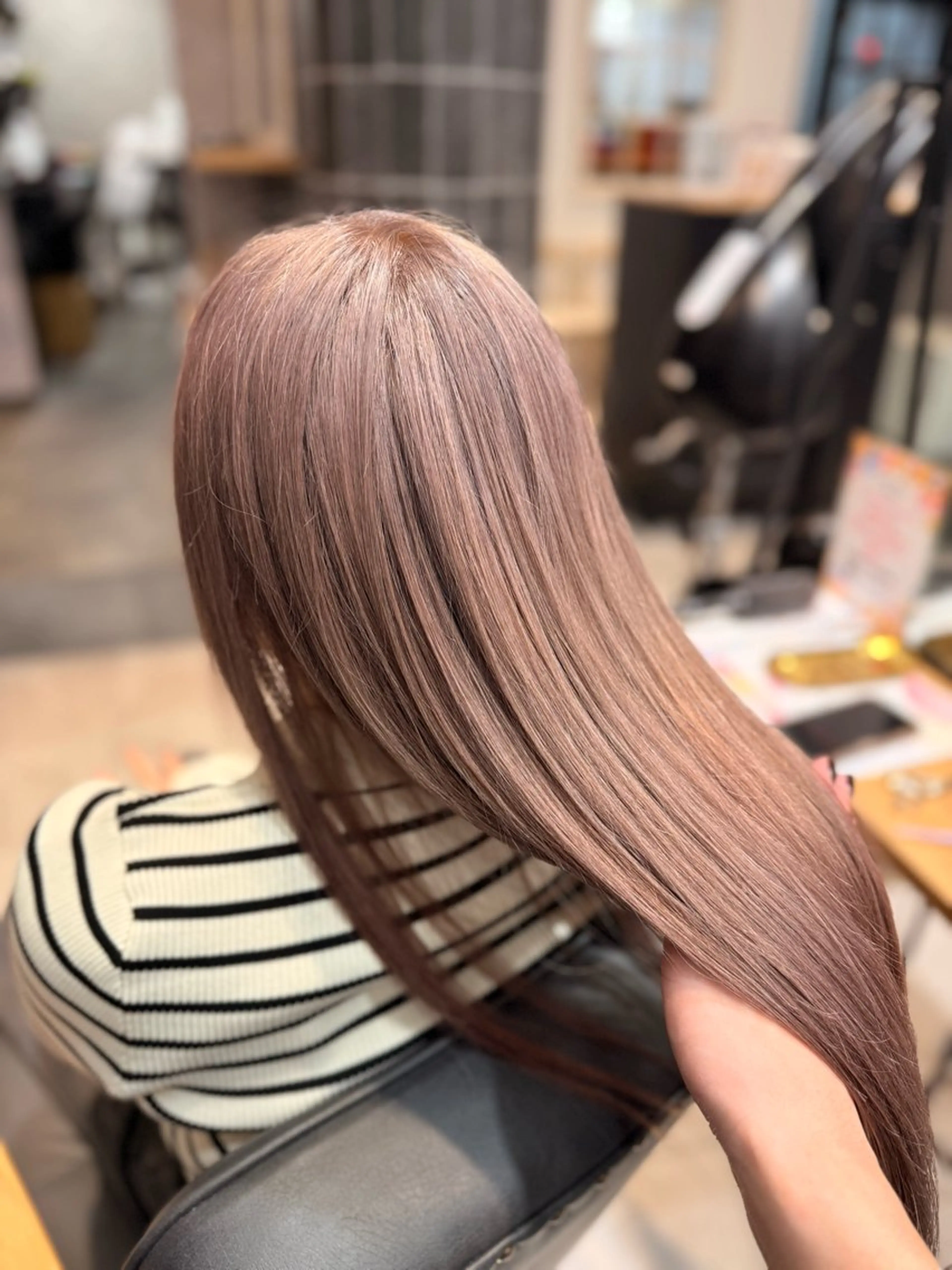ロング カラー ハイトーンカラー ピンクカラー カット ヘアカラー 大人艶髪 ミサワのヘアスタイル
