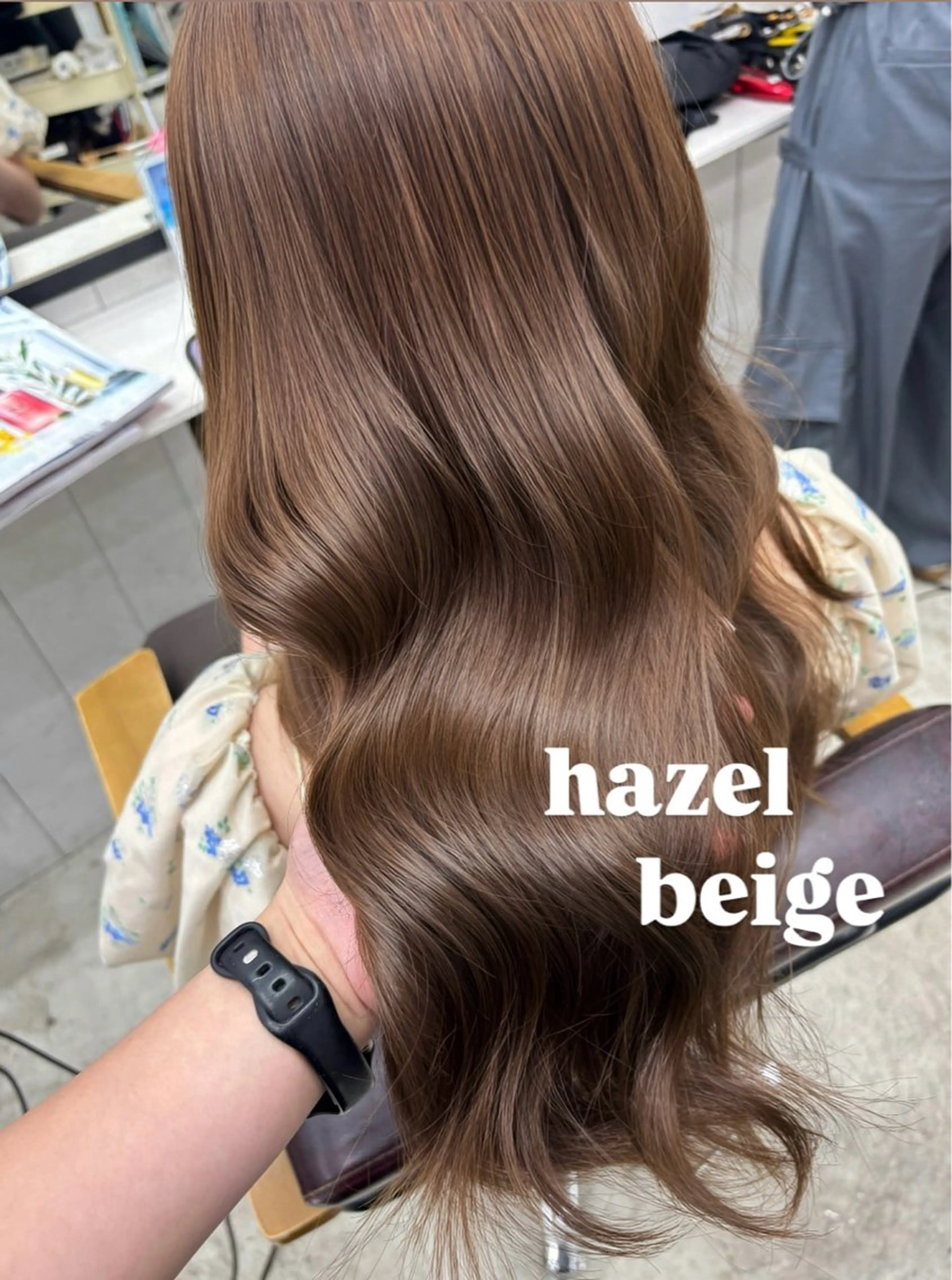 ロング カラー ブリーチ 透明感カラー ブリーチなしカラー トリートメント カット ヘアカラー トリートメント Ann./艶髪 /レイヤーカットのヘアスタイル