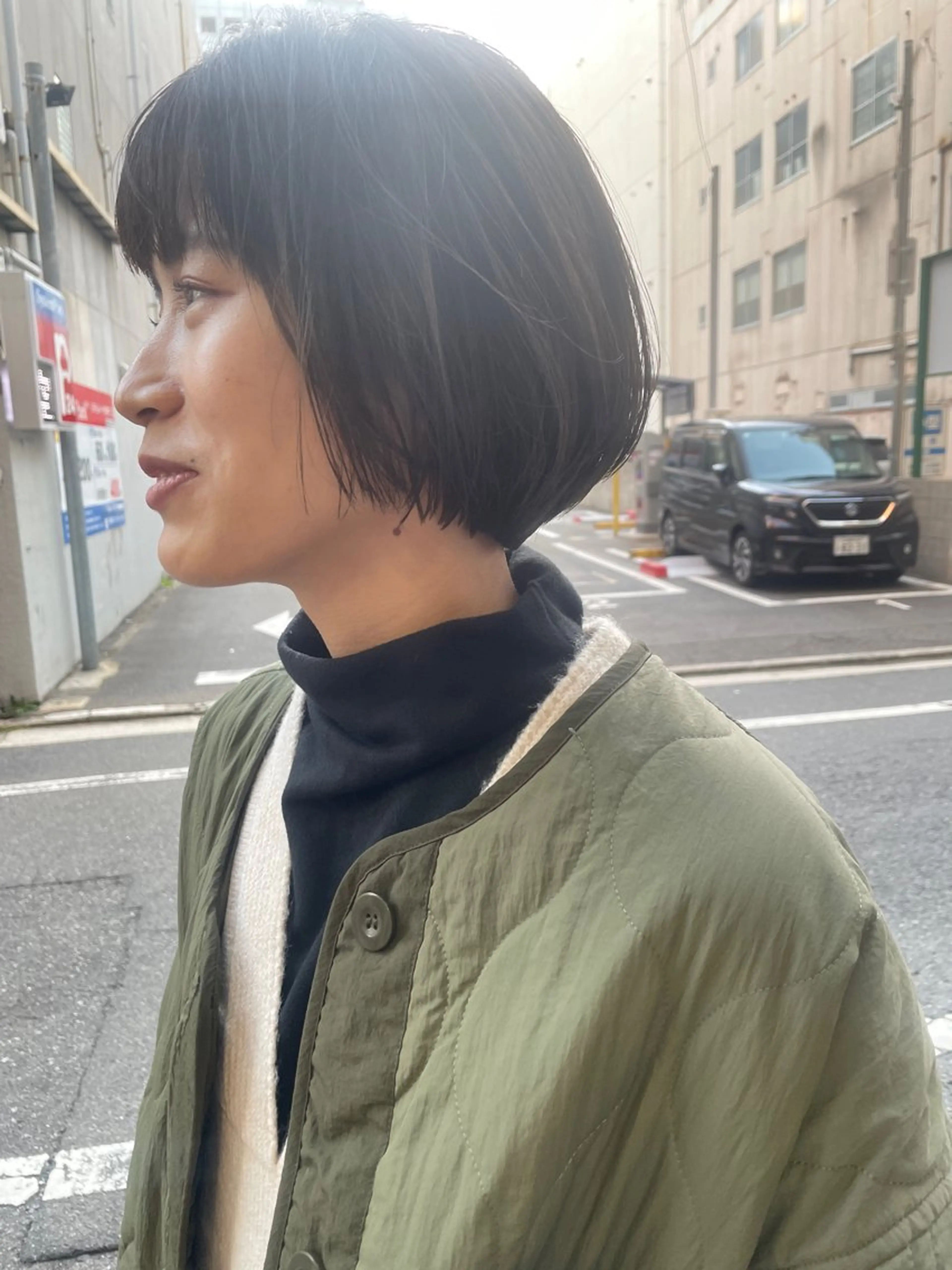 ショート ボブ カット ヘアカラー トリートメント さの あやねのヘアスタイル