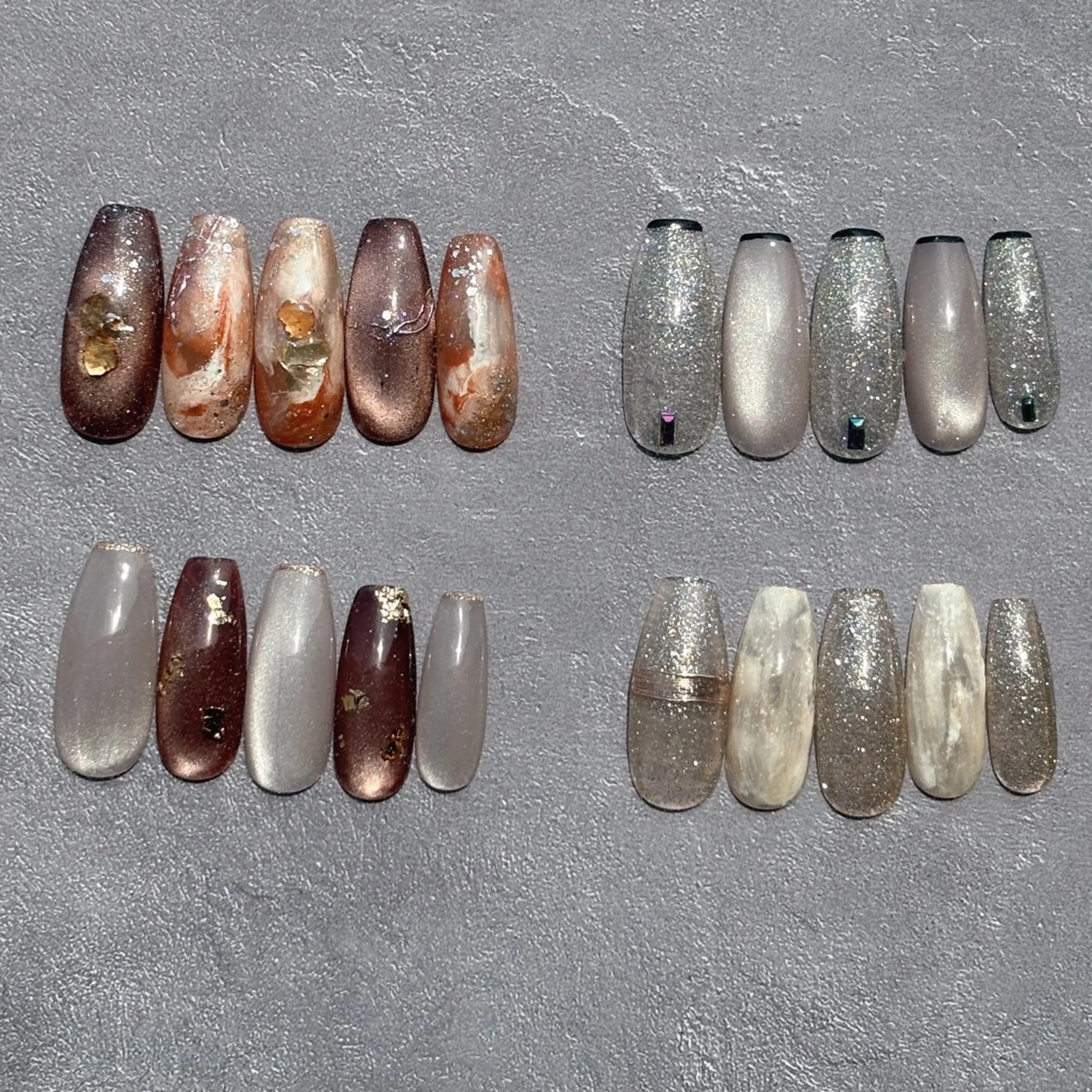 ネイル ブラウン ハンドネイル NailSalon LuireAZUSAのネイルデザイン