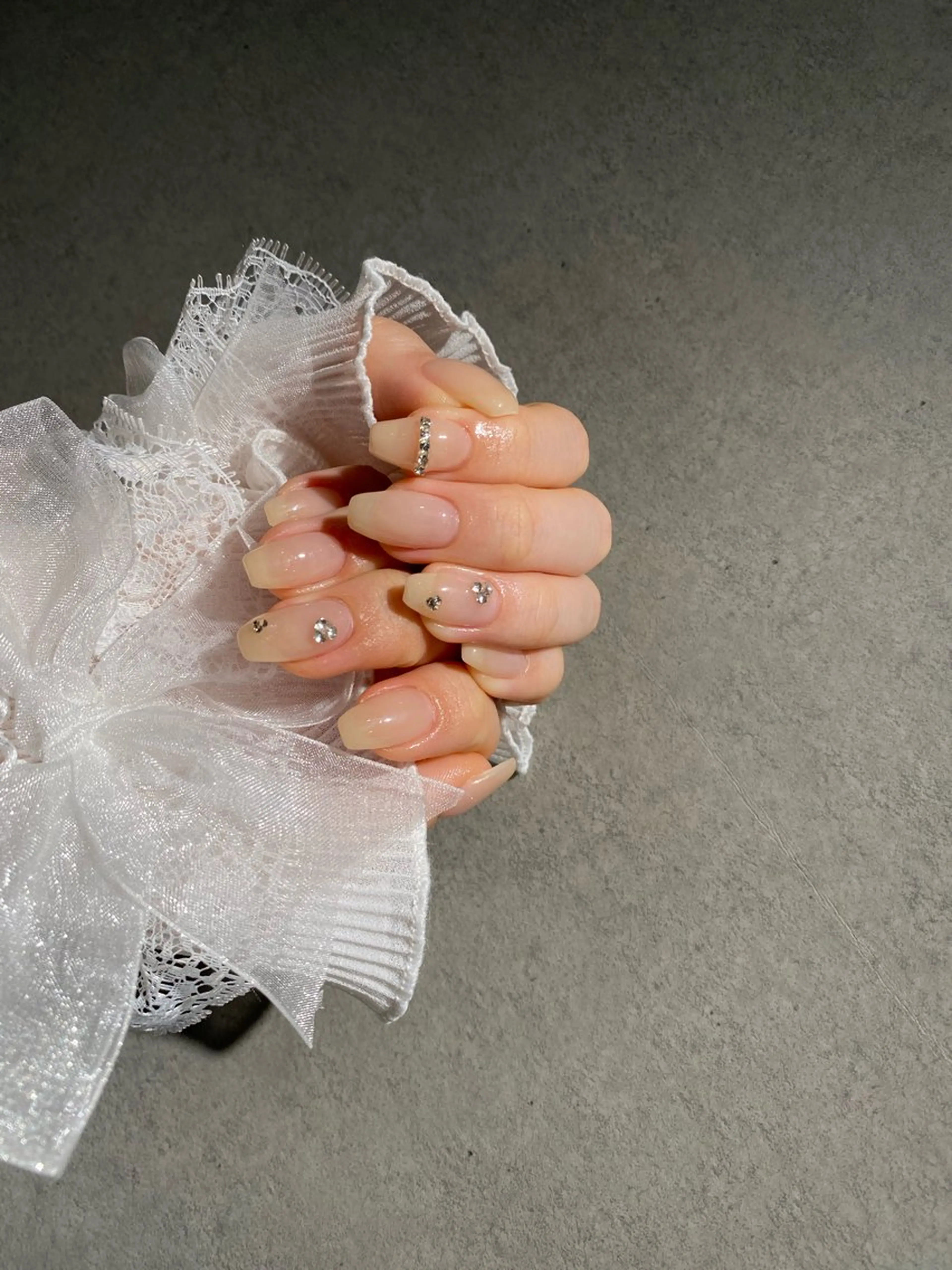 ネイル I-nailロング /ワンホン/キラキラのネイルデザイン