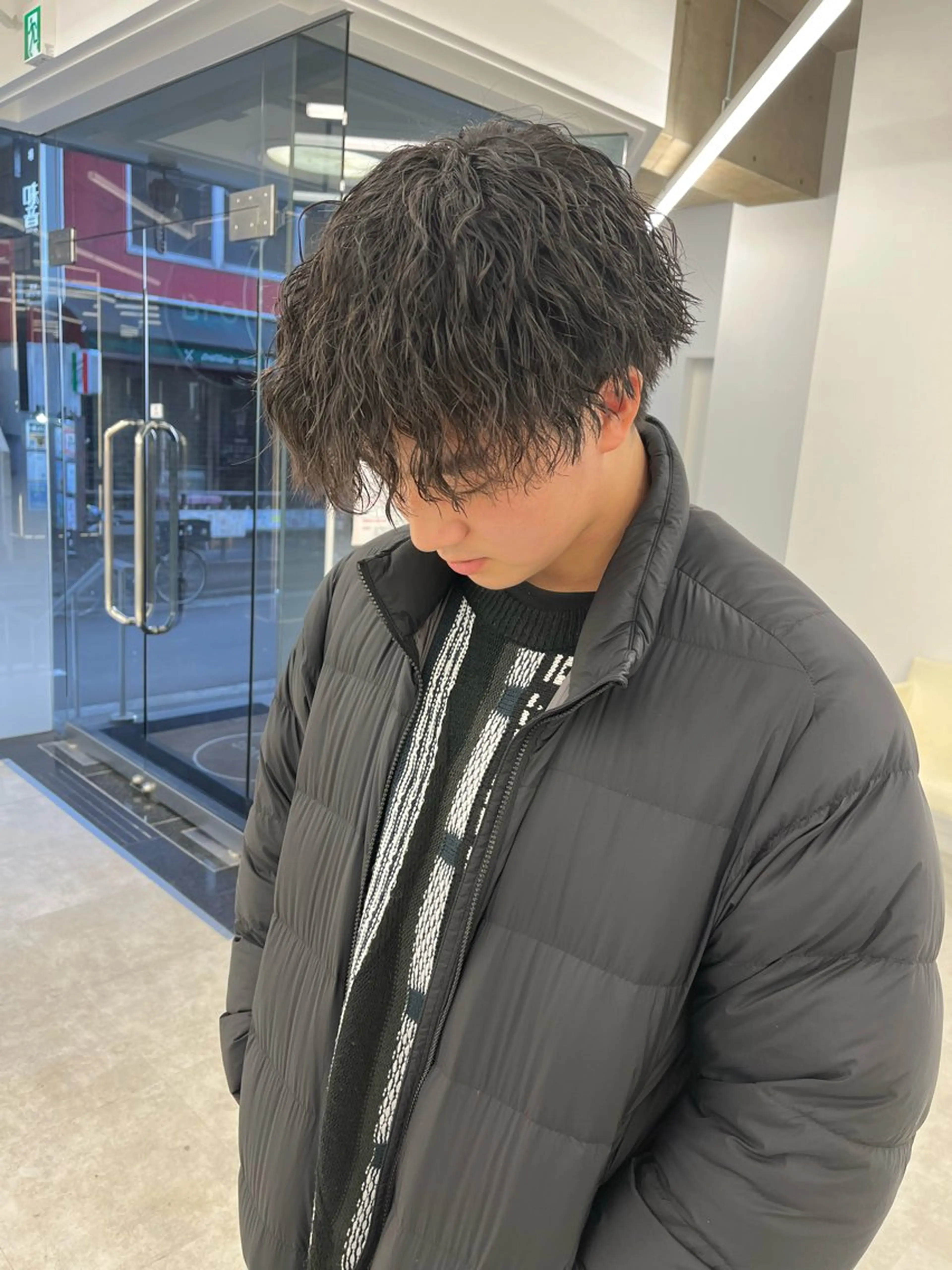 ショート カラー パーマ メンズ 森龍馬 メンズ専門美容師のヘアスタイル