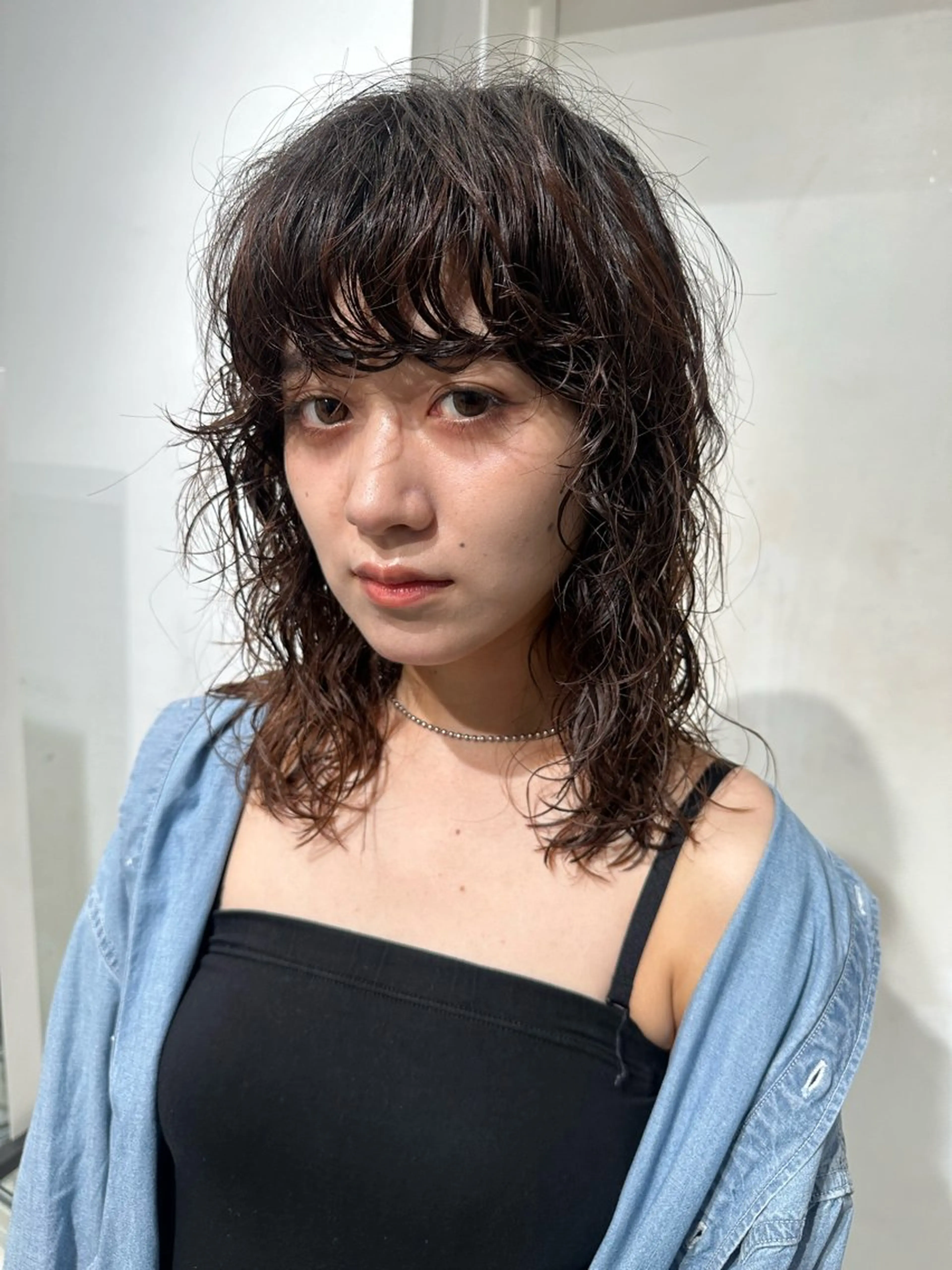 ミディアム カラー パーマ カット ヘアカラー パーマ トリートメント レイヤーカット/艶髪 ✨💭KIRARIのヘアスタイル