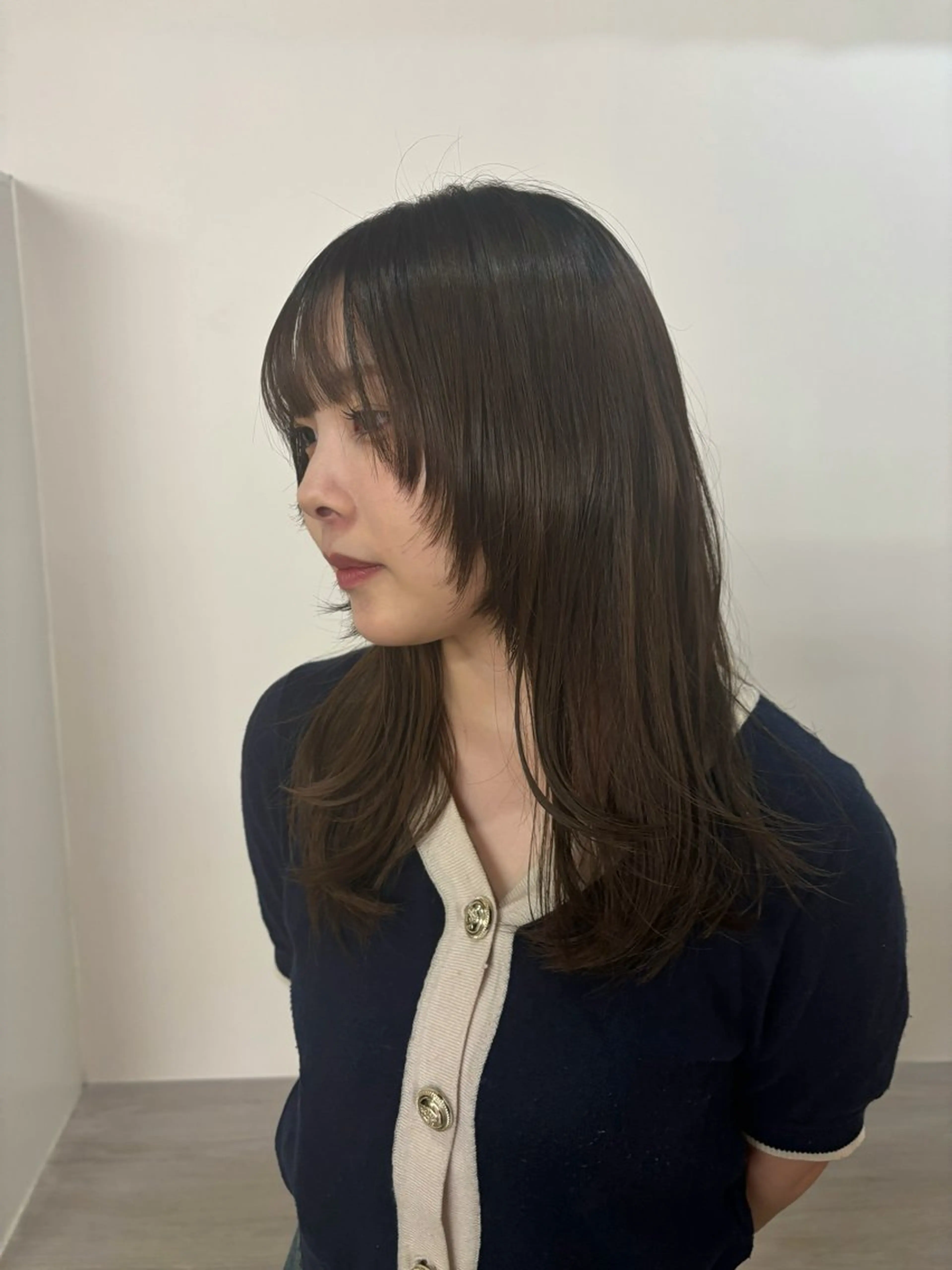 ロング レイヤーカット カネコ ノノカのヘアスタイル