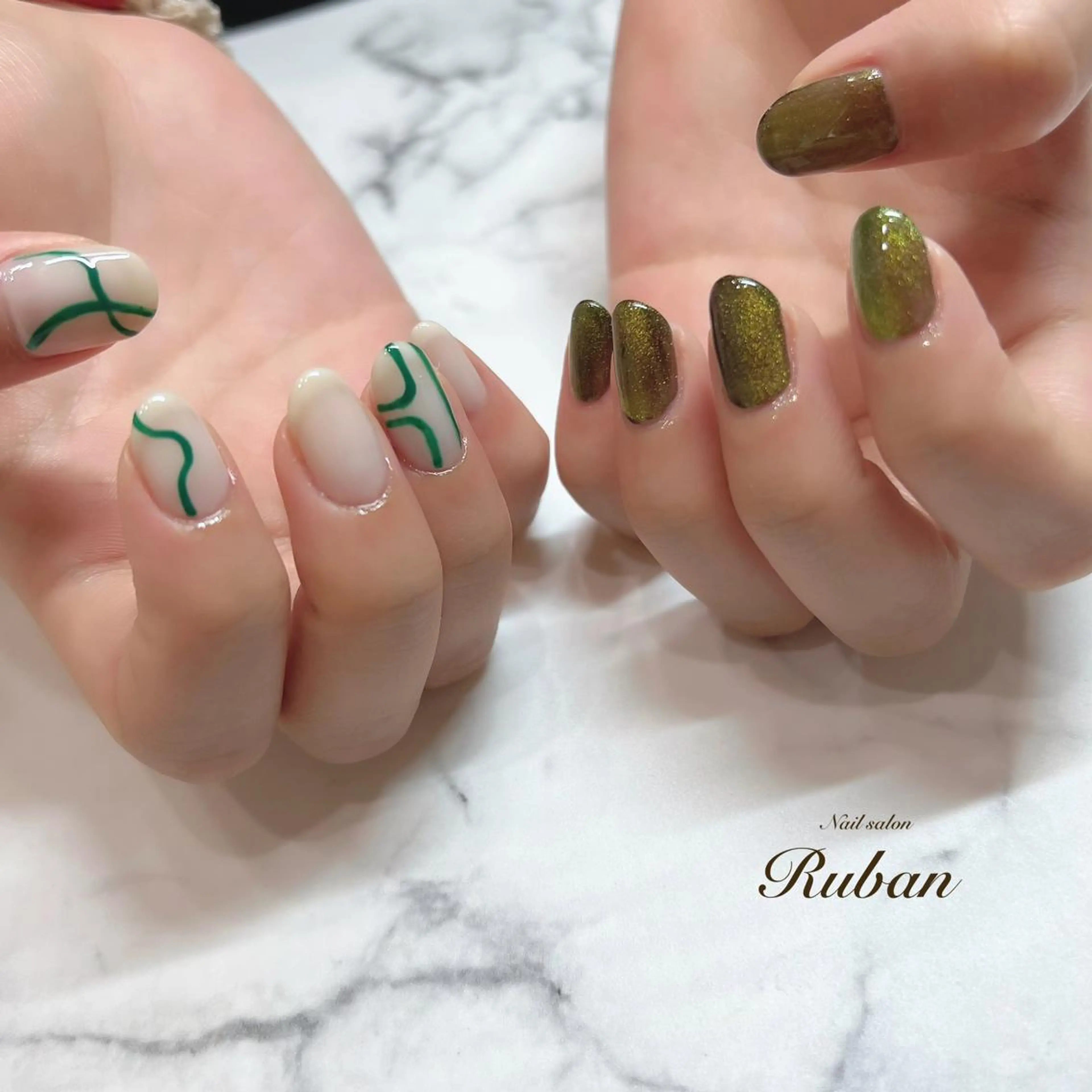ネイル 持ち込み ニュアンスネイル Nail salon Ruban所属・Nail salon Rubanのネイルデザイン