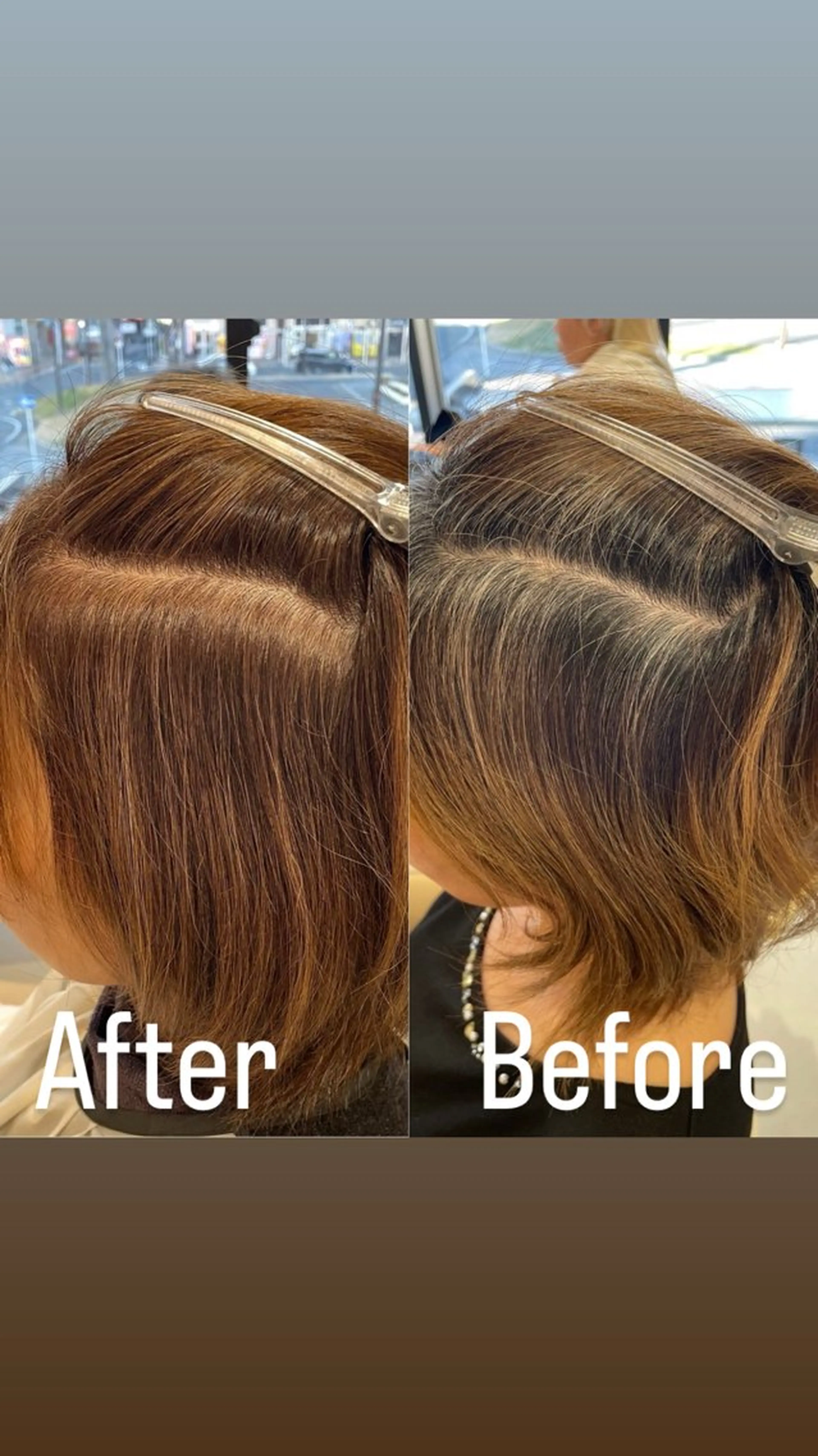 ミディアム カラー 秋山 瑠夏のヘアスタイル