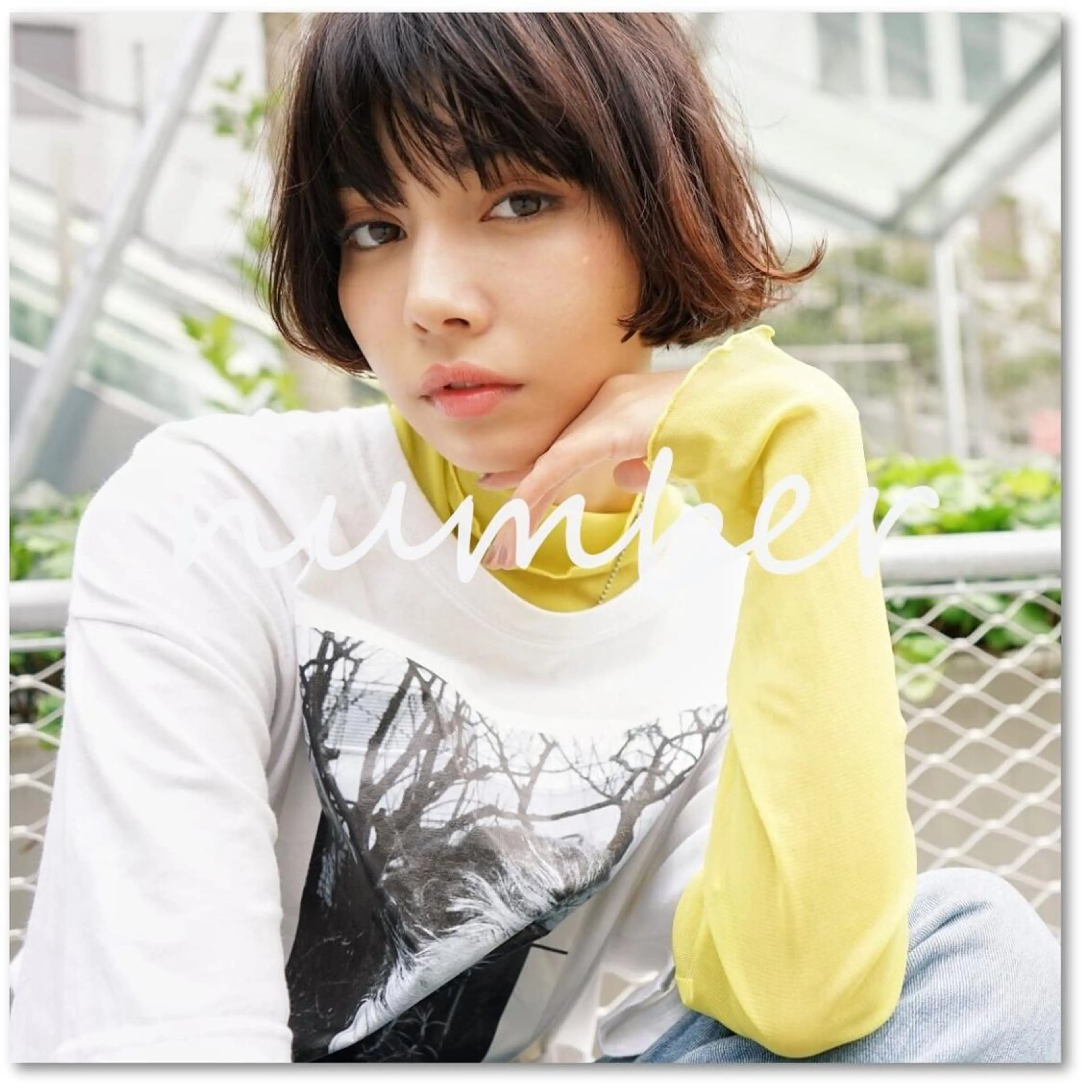 ショート カラー パーマ ヘアアレンジ アッシュ バレイヤージュ ベージュカラー ブリーチ ケアブリーチ 【N°deseo】 吉祥寺のヘアスタイル