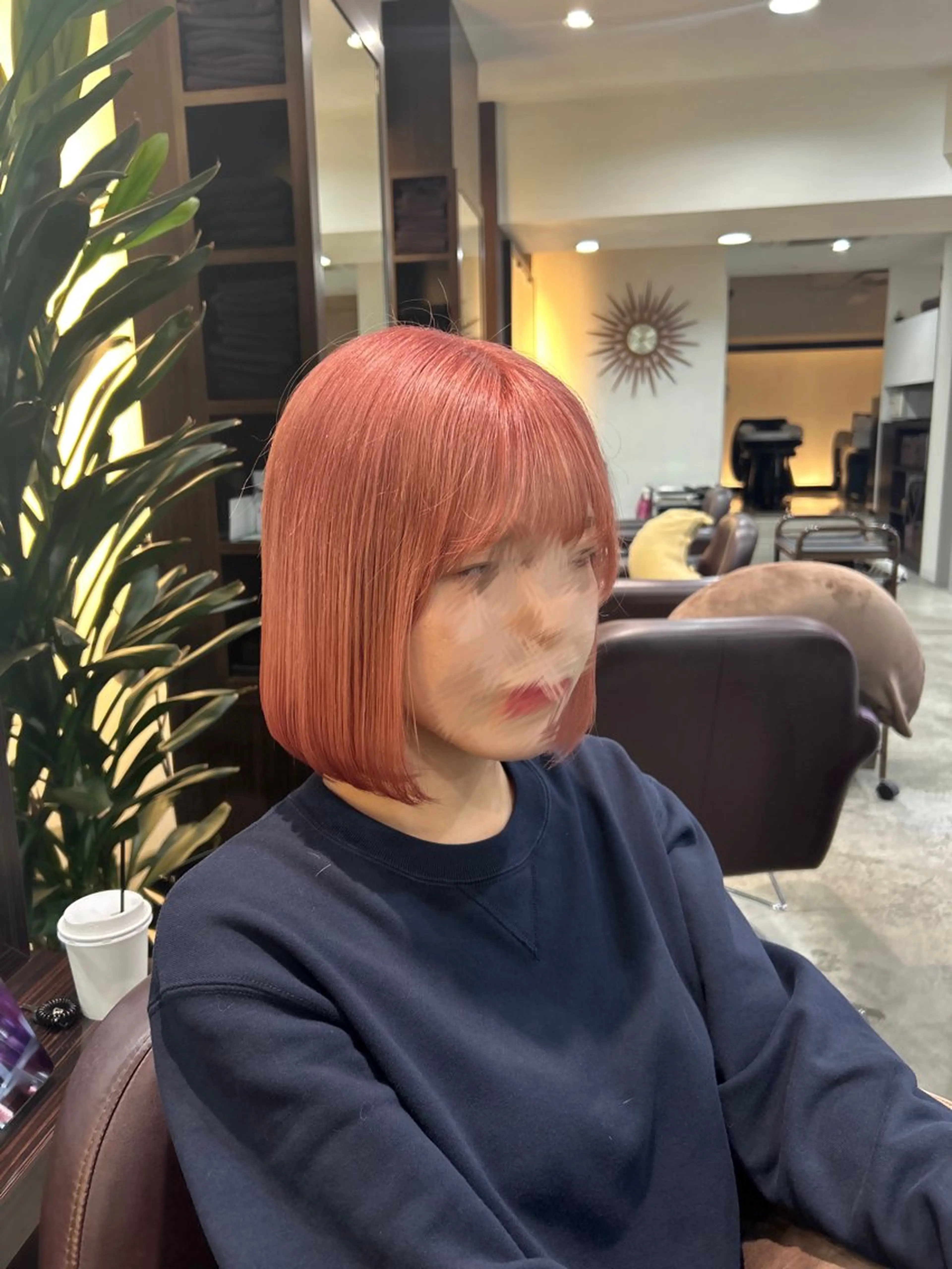 ショート カラー ピンクカラー 坂本奈都美 🎀のヘアスタイル