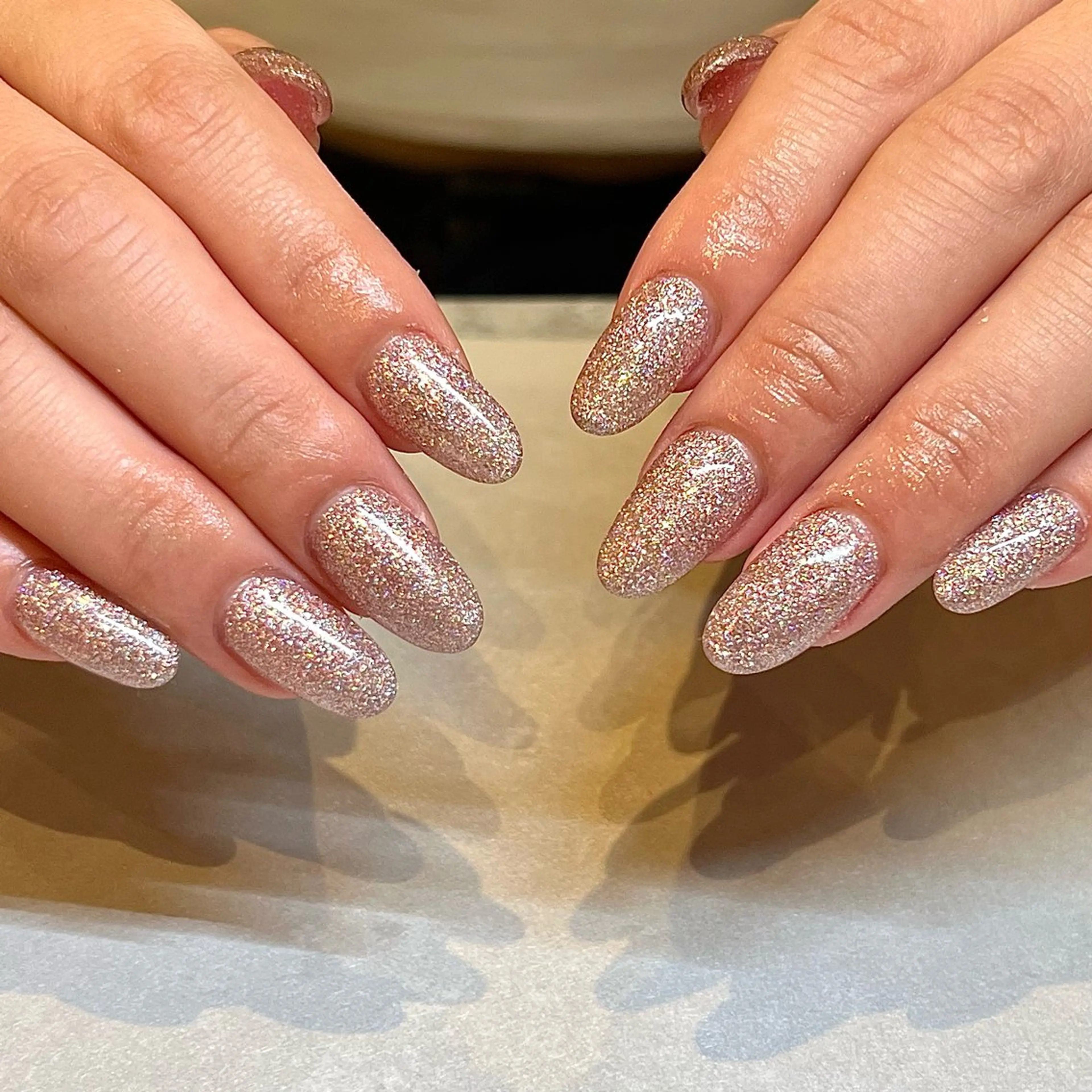 Gel-x お爪に優しい長さだし×10本🌻ワンカラー/ラメグラデーションの写真