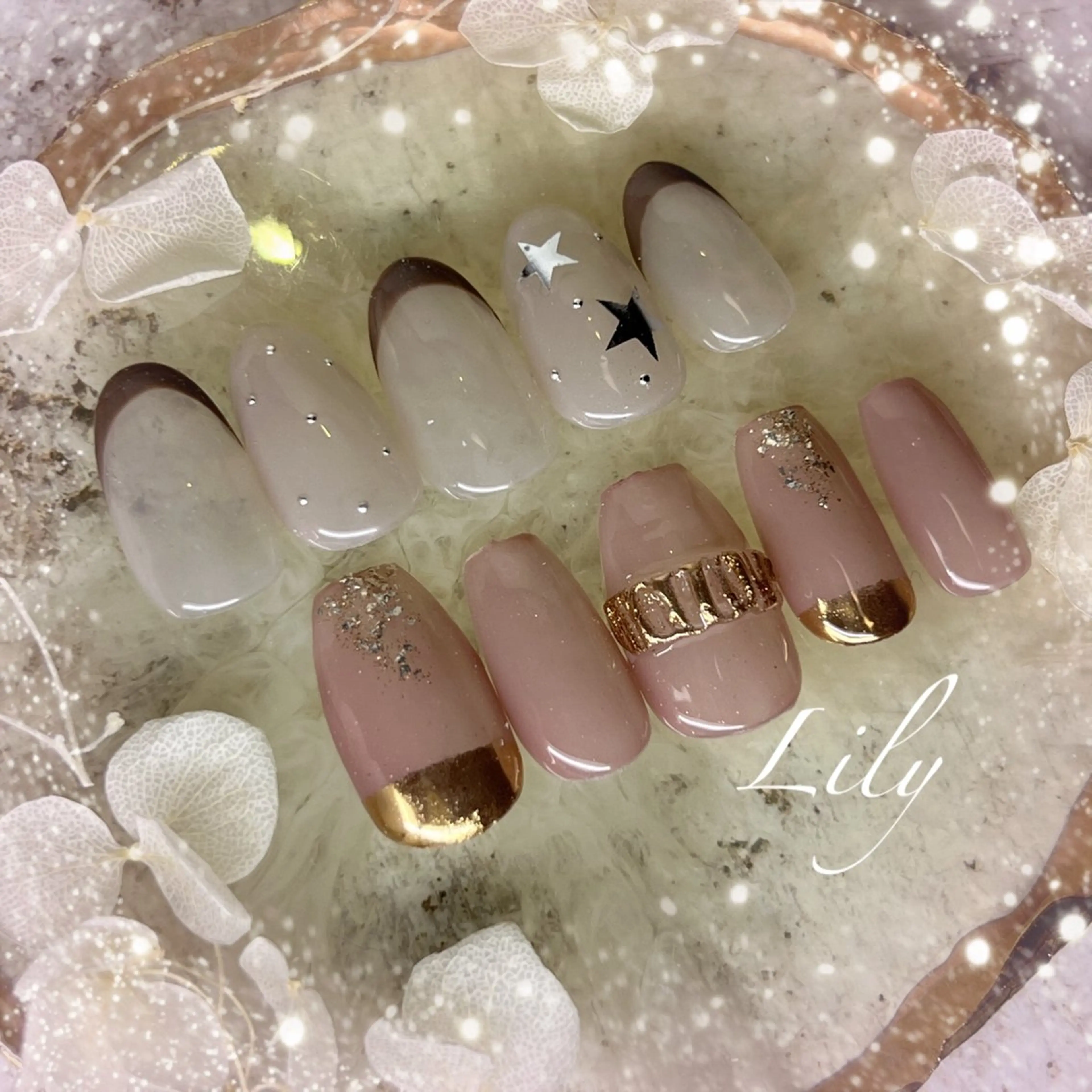 ネイル ハンドネイル Lily*nail 🌻Mii🌻のネイルデザイン