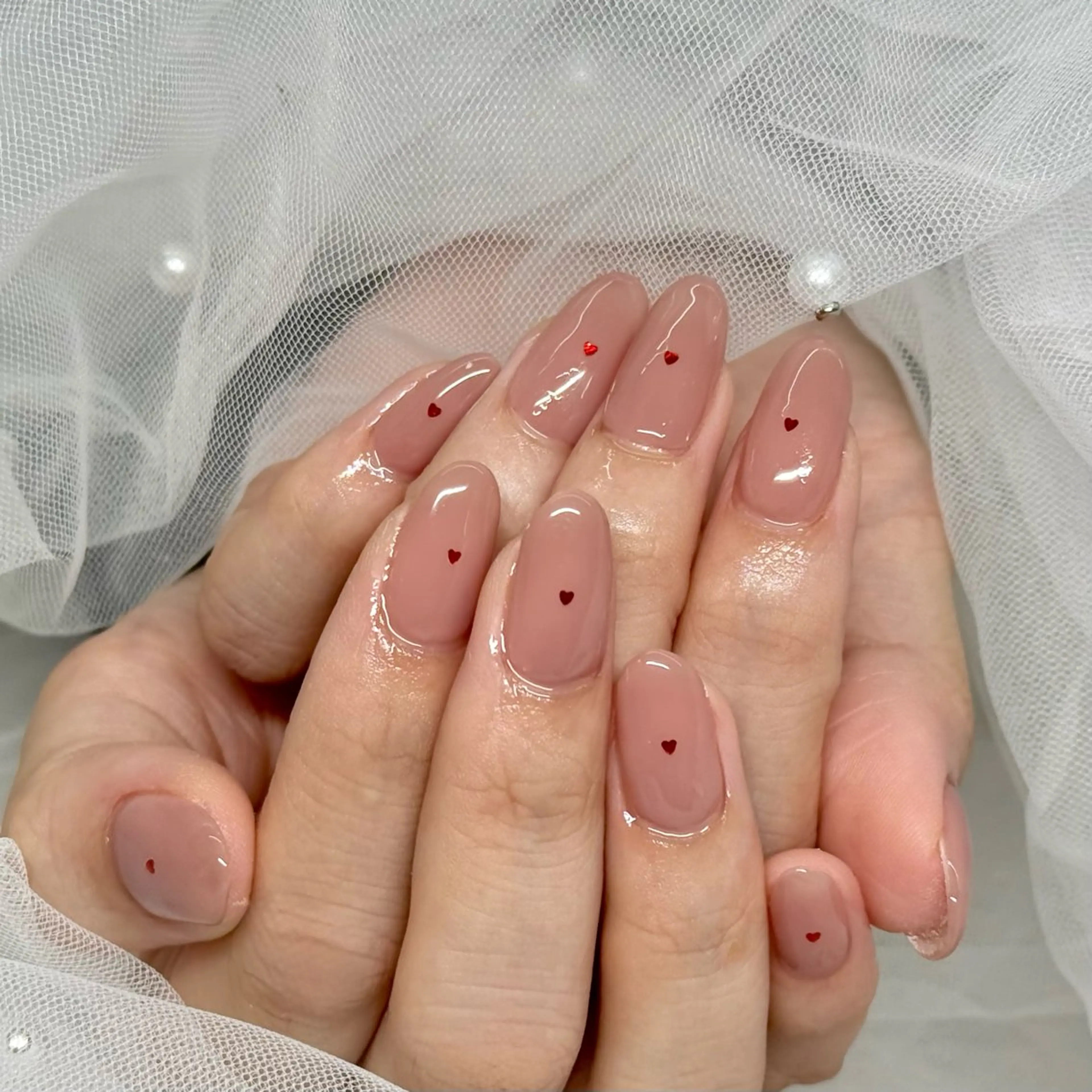 ネイル ハート ホログラムネイル salone Regina 【サローネ　レジーナ】所属・Regina Marinaのネイルデザイン