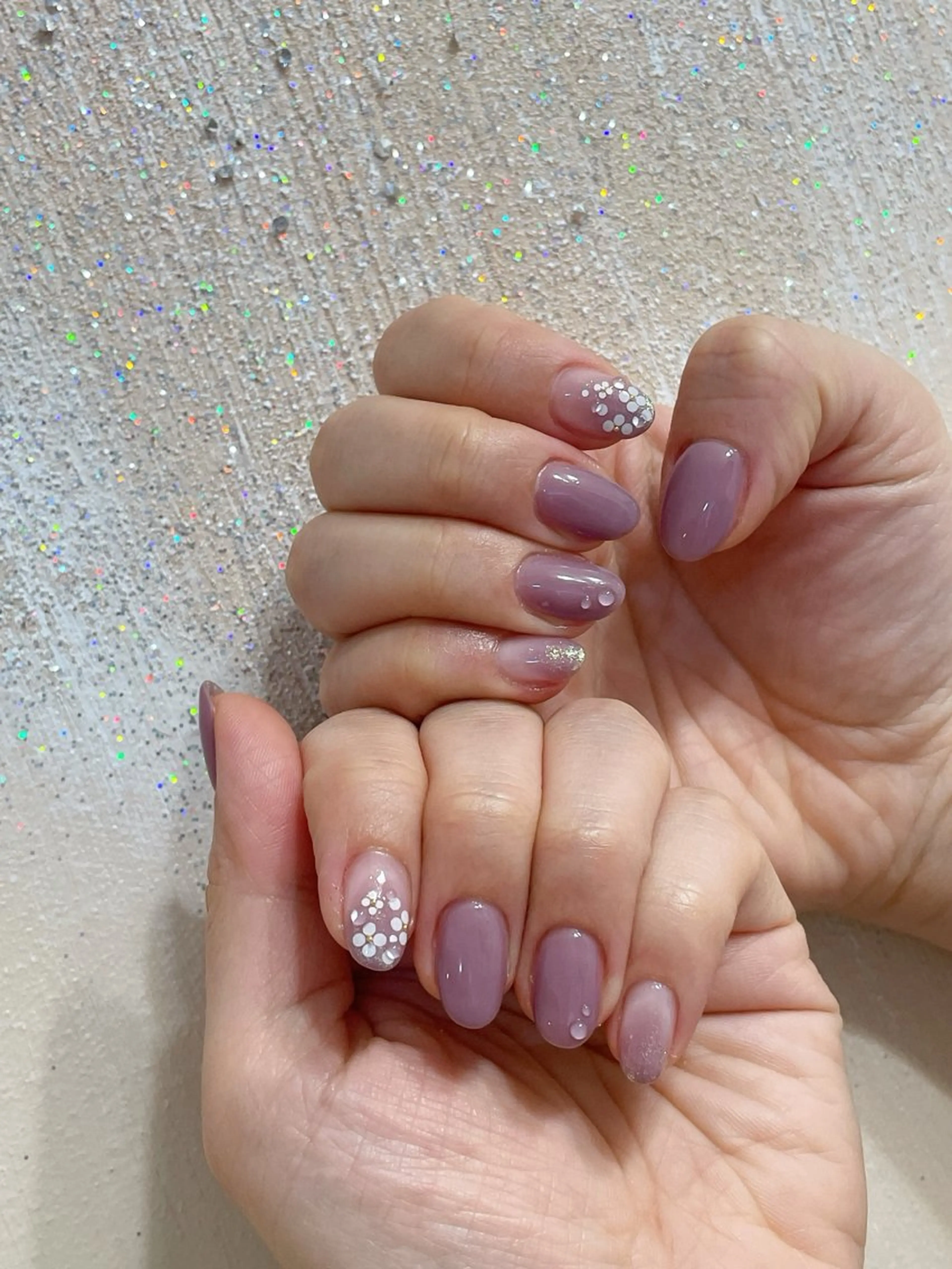 ネイル オーロラネイル フットネイル フレンチネイル ジェルネイル マグネットネイル mogunail &blowのネイルデザイン