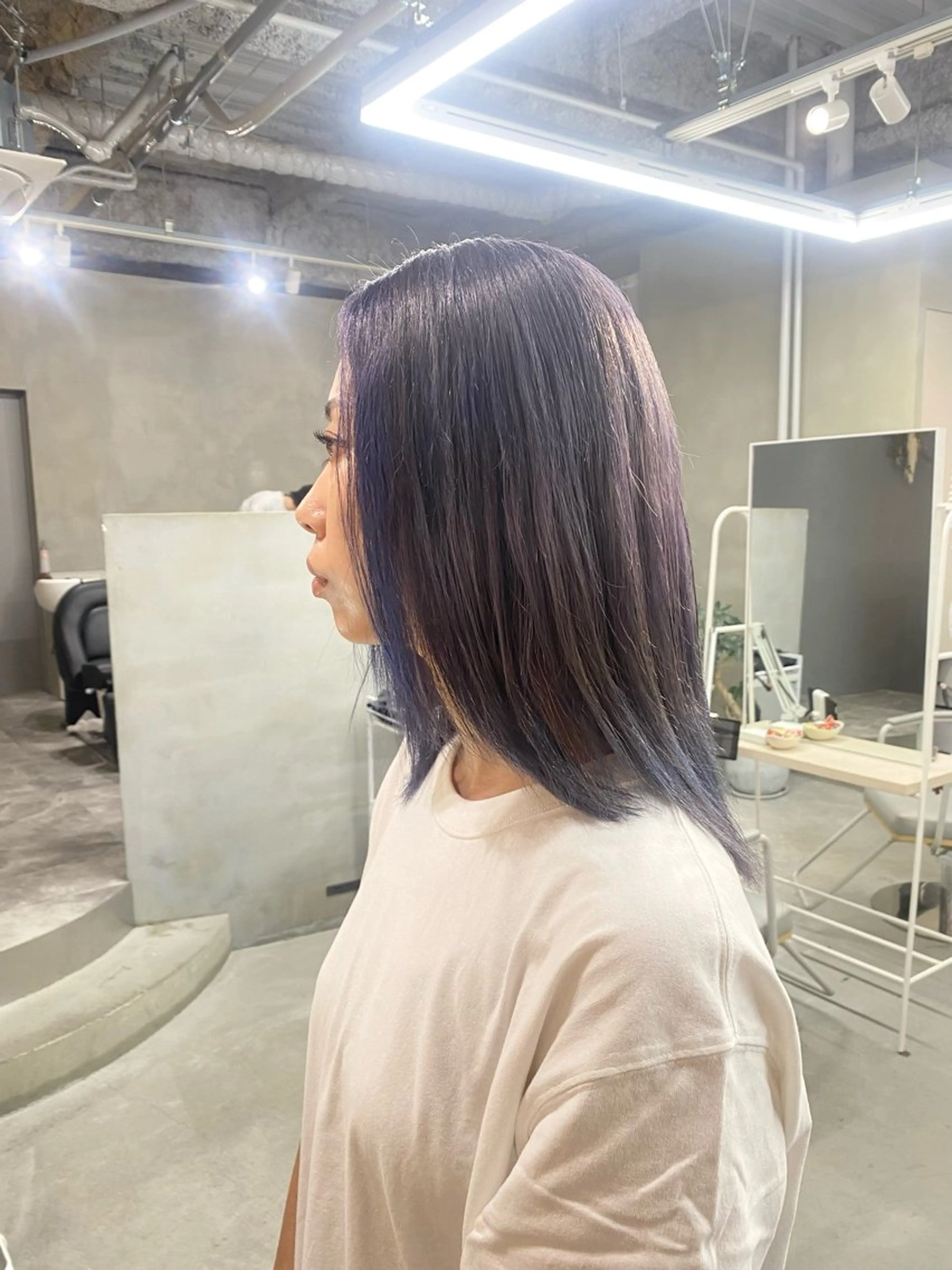 ミディアム カラー ヘアカラー 前橋 姫奈のヘアスタイル