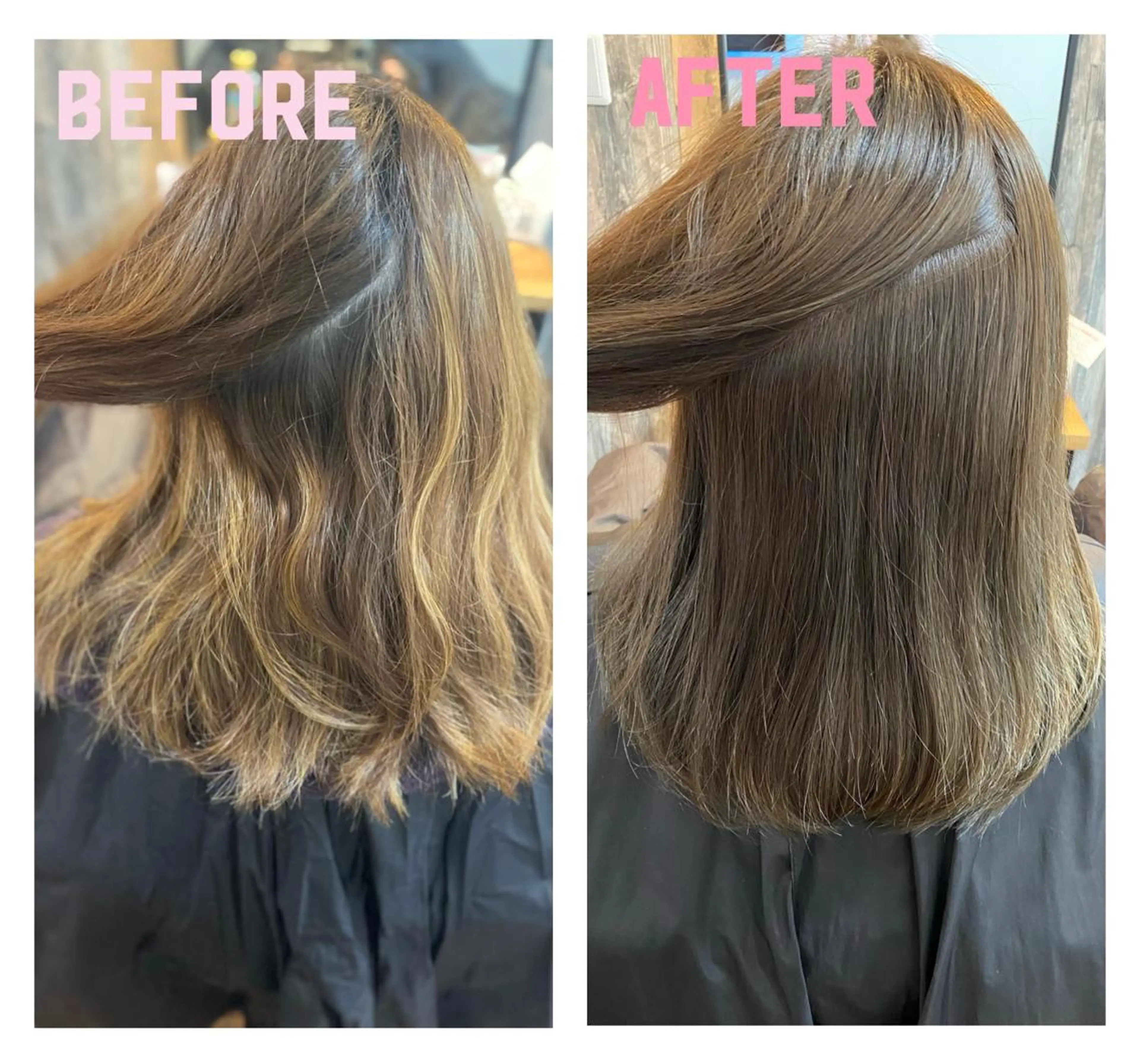 セミロング カラー パーマ ブリーチ 縮毛矯正 Luzir⭐︎ GEN⭐︎のヘアスタイル