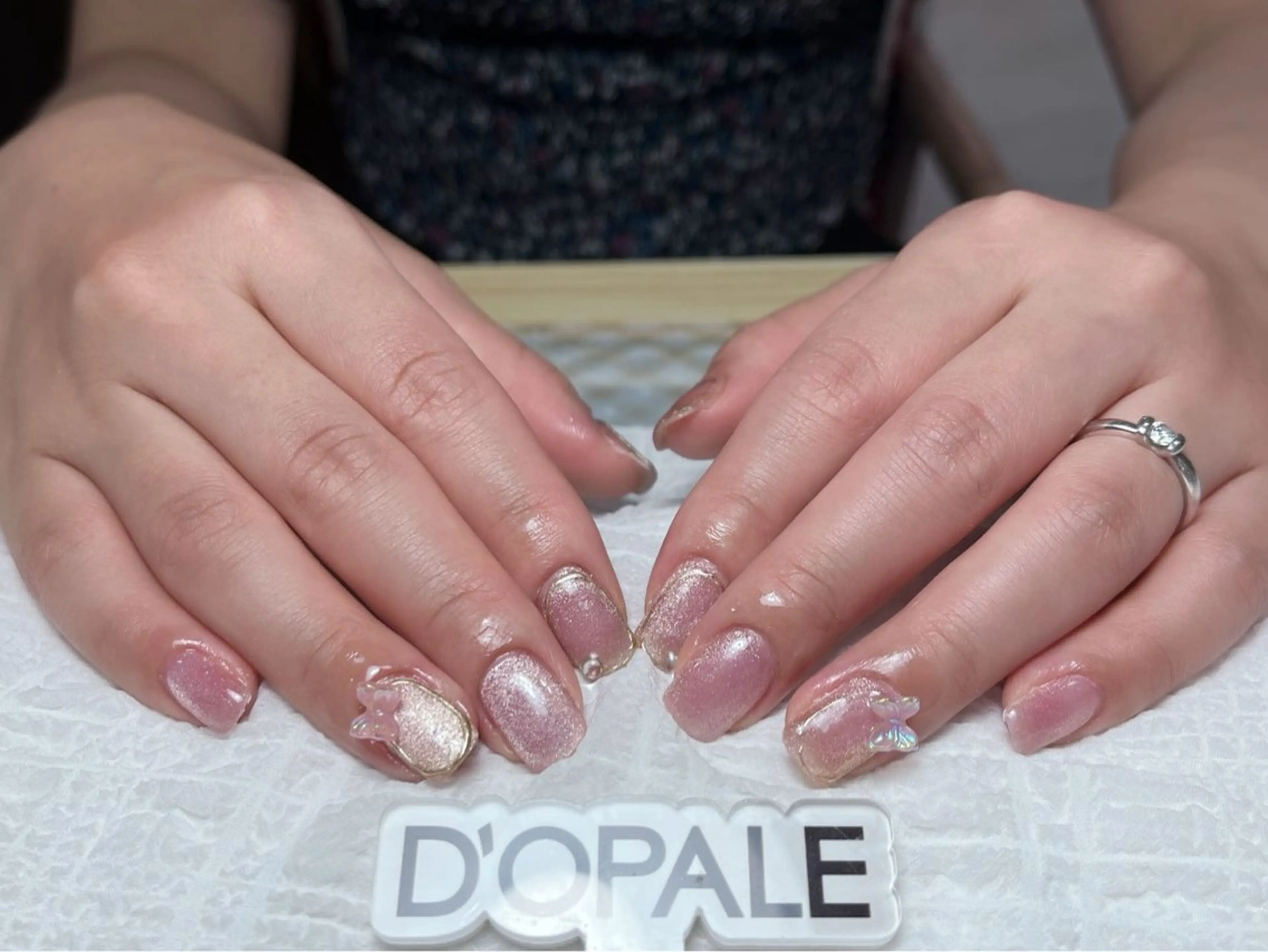 ネイル マグネットネイル ハンドネイル ドパルネイル 上野店サロンのネイルデザイン