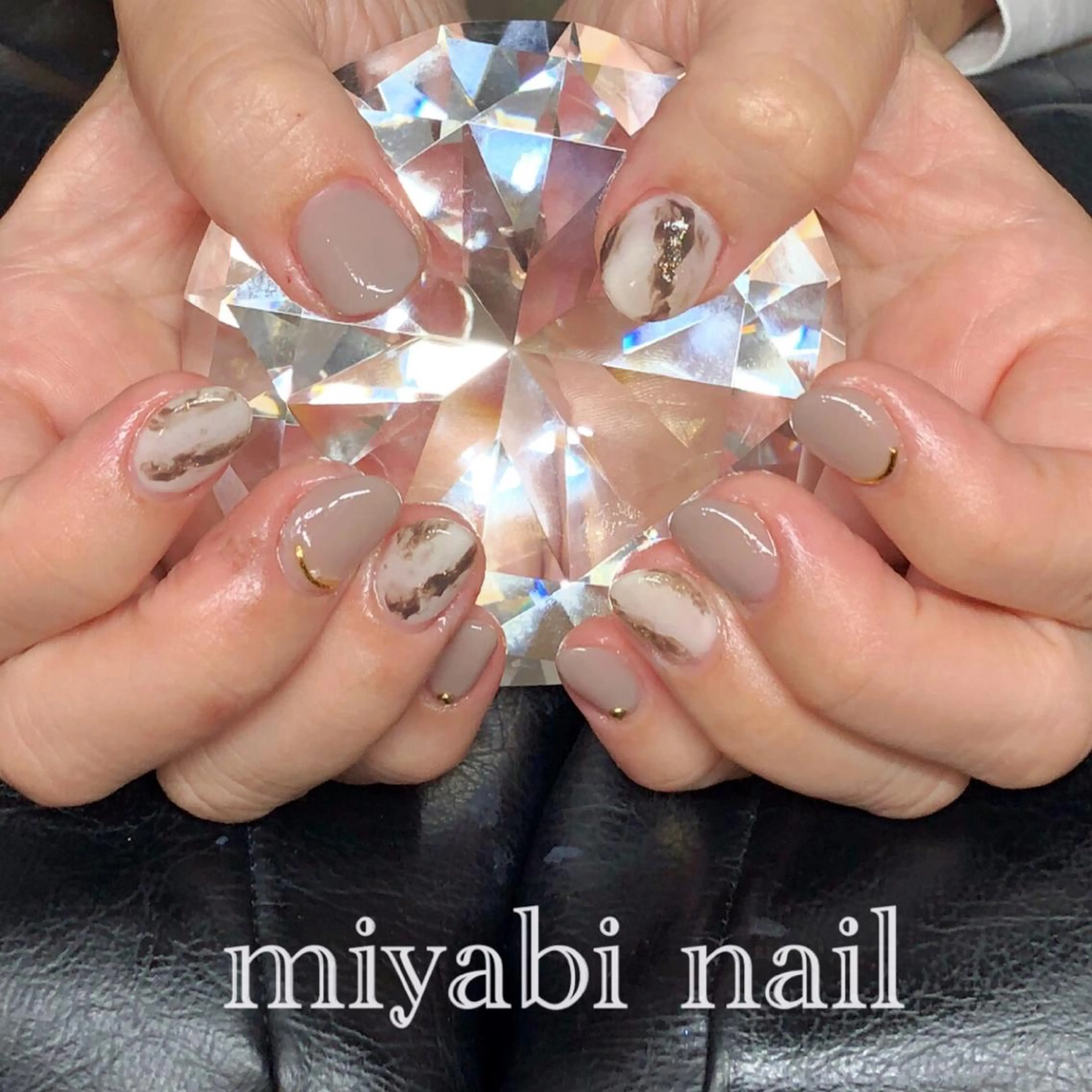 ネイル アートネイル 持ち込み ニュアンスネイル ショートネイル ハンドネイル miyabi nail 桂川駅近くのネイルデザイン