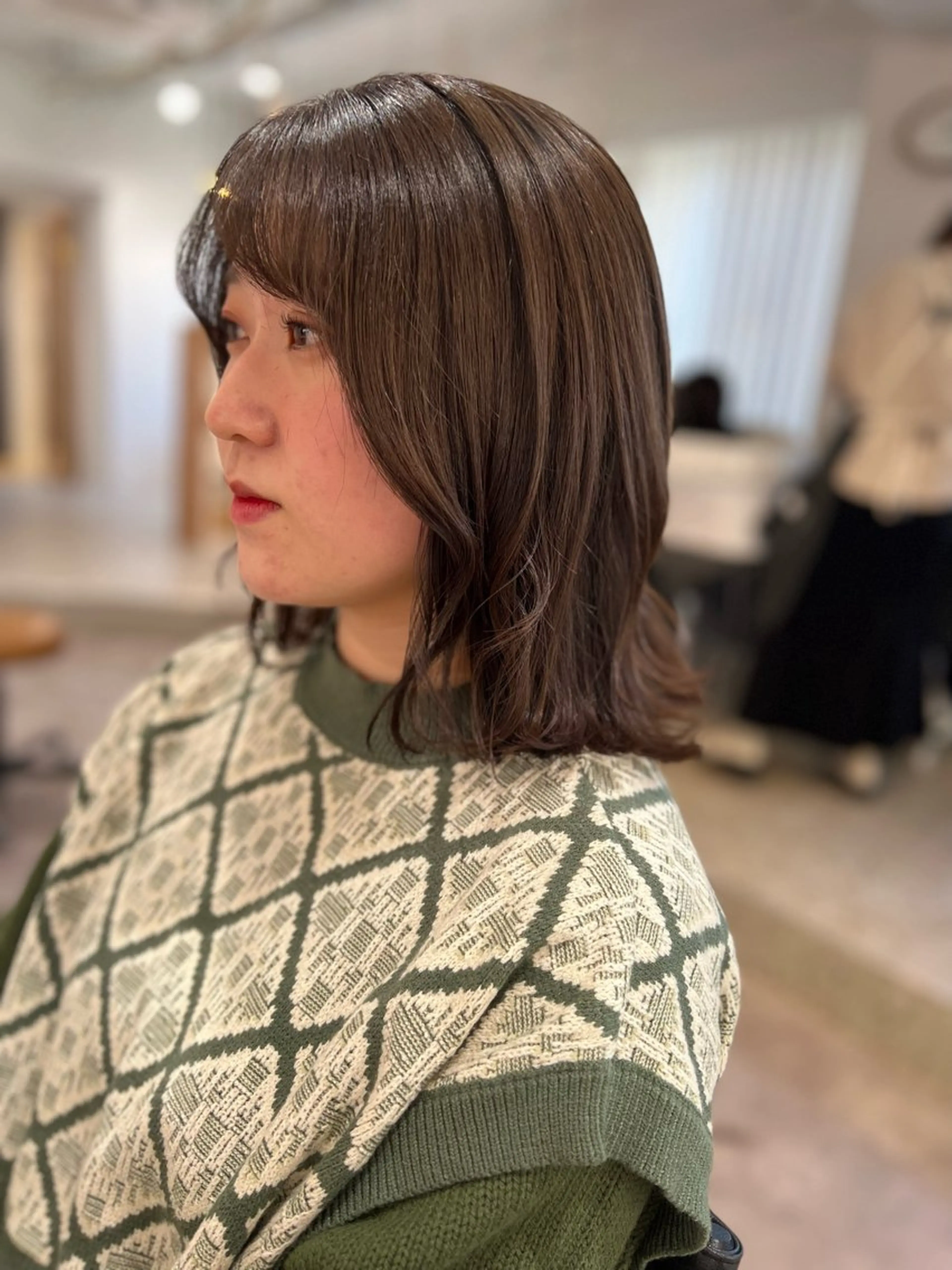 ミディアム カラー ブリーチ 透明感カラー ブリーチなしカラー 💛河原町/透明感/ コテ巻き/moe💛のヘアスタイル