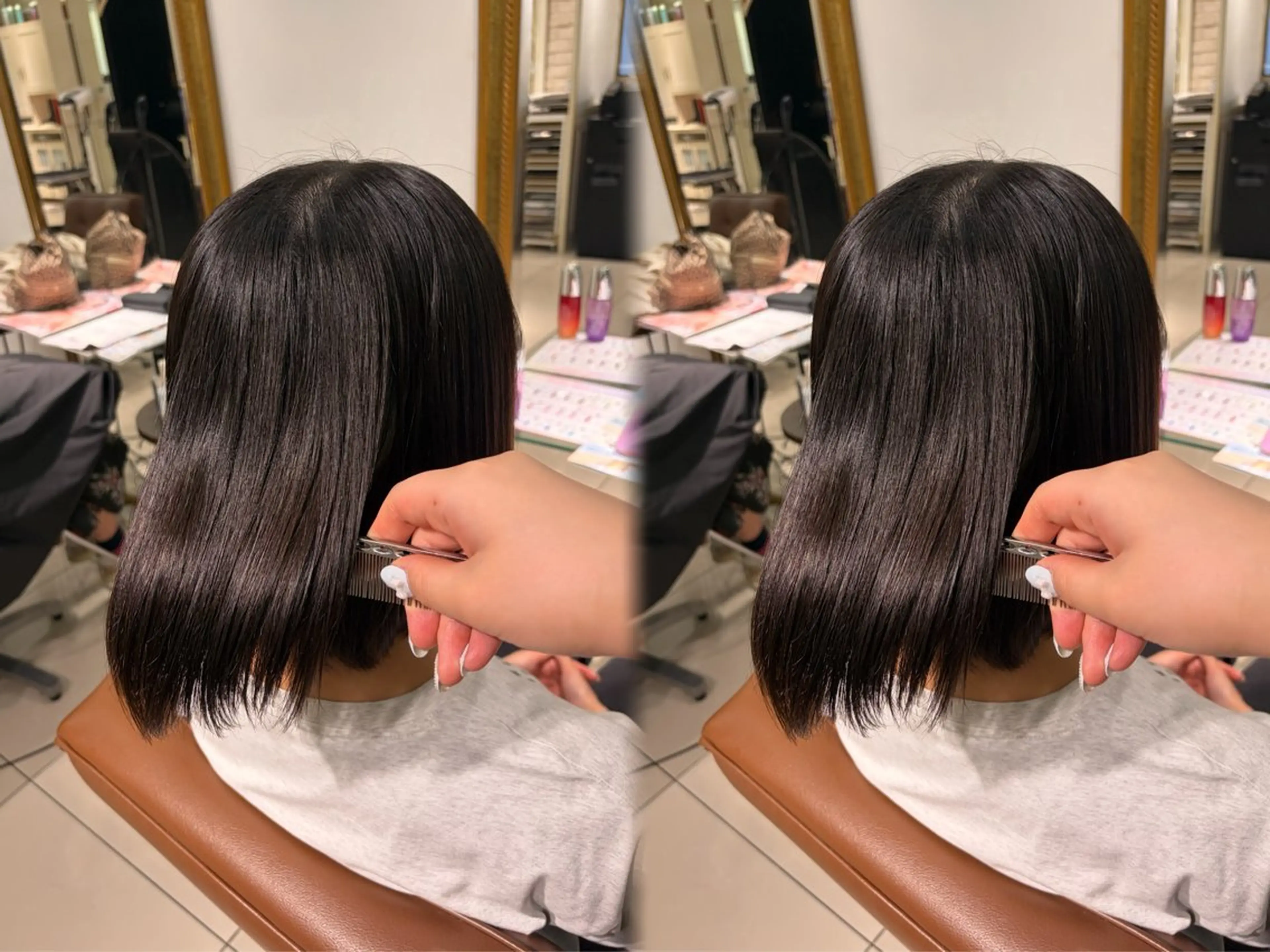 ミディアム 縮毛矯正 縮毛矯正 巻ける🫧縮毛矯正 💞はな🎀のヘアスタイル