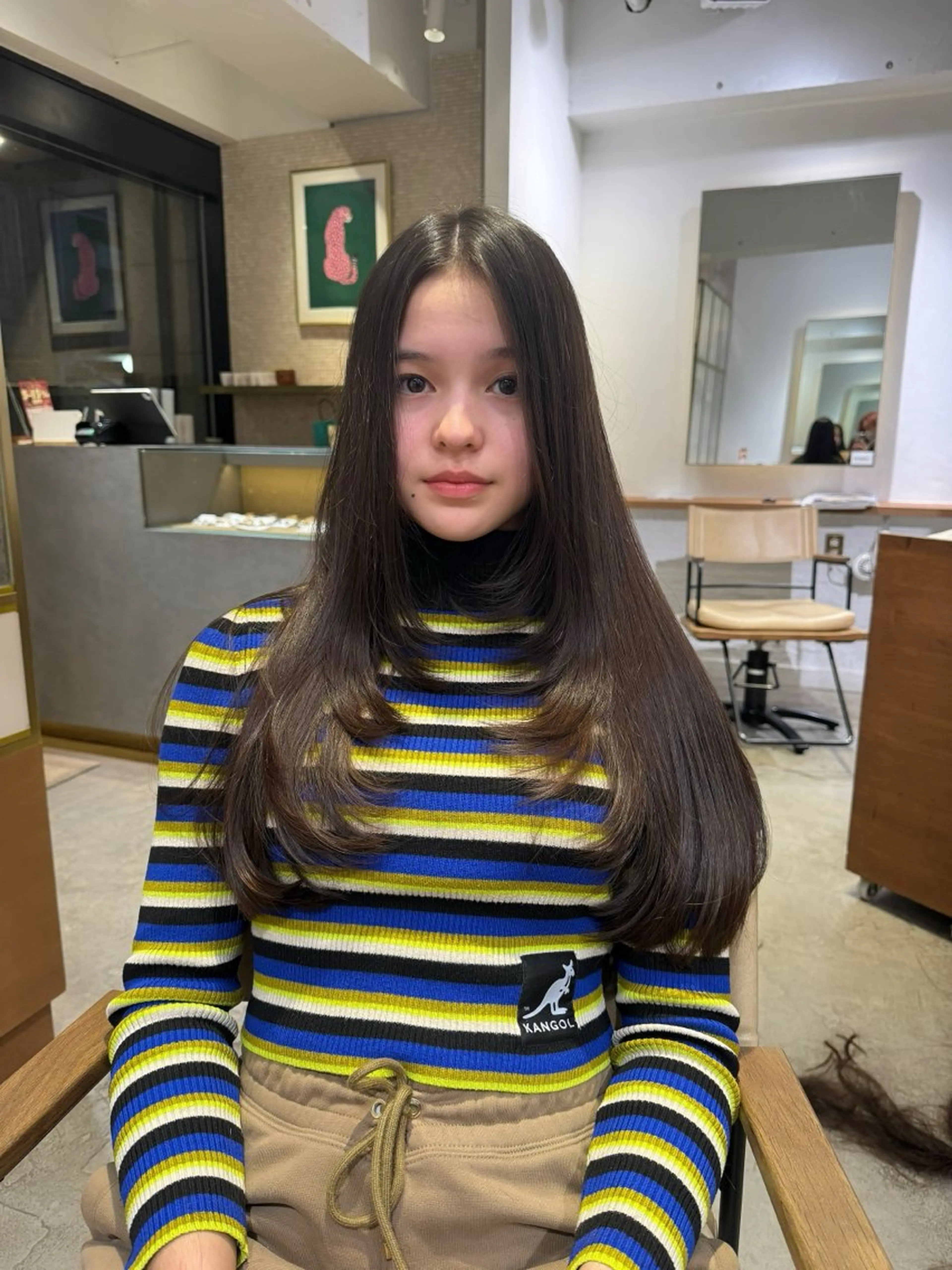 ロング レイヤーカット ナガミネアリサ/ 学芸大学/海外ヘアのヘアスタイル