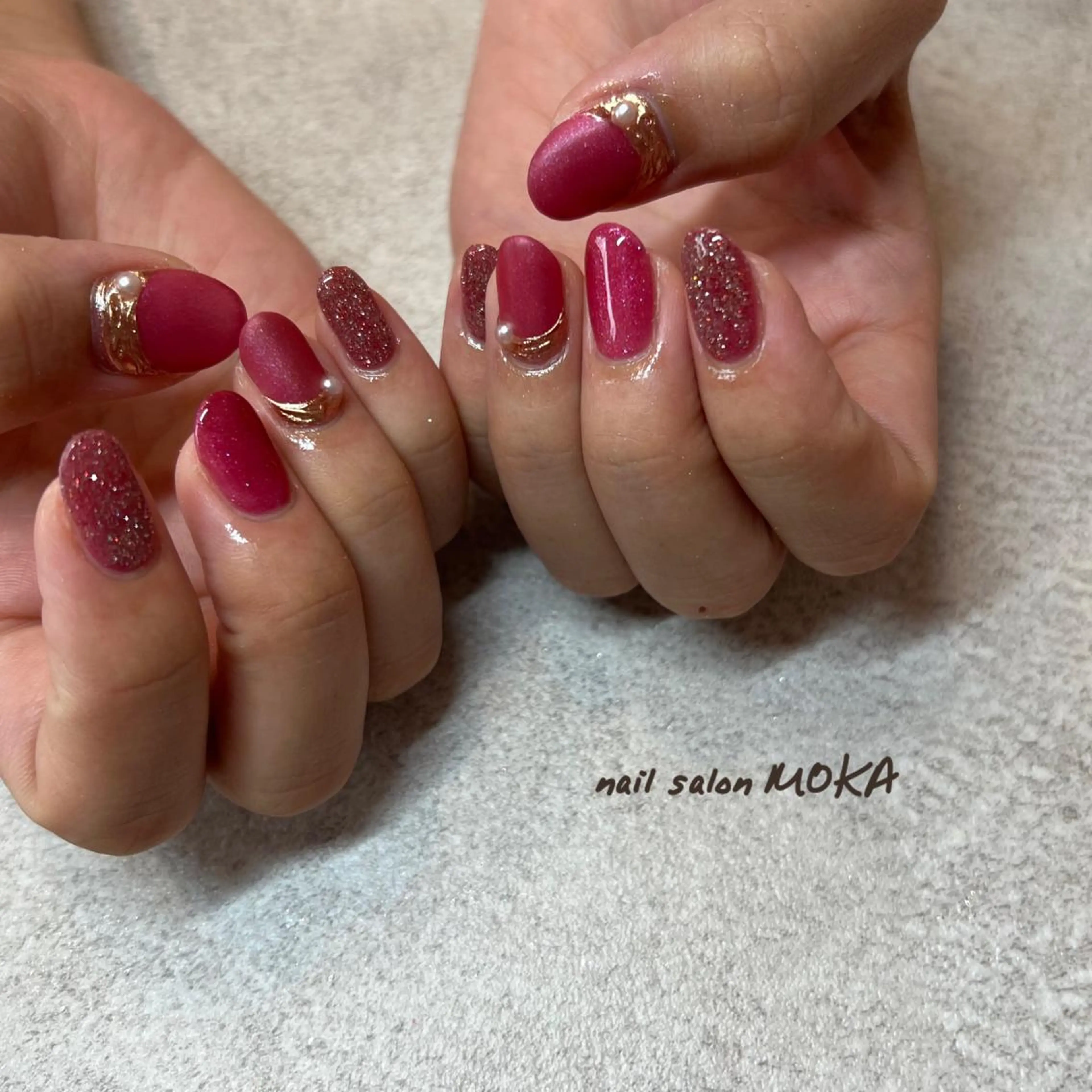 ネイル ボルドー nail. MOKAのネイルデザイン
