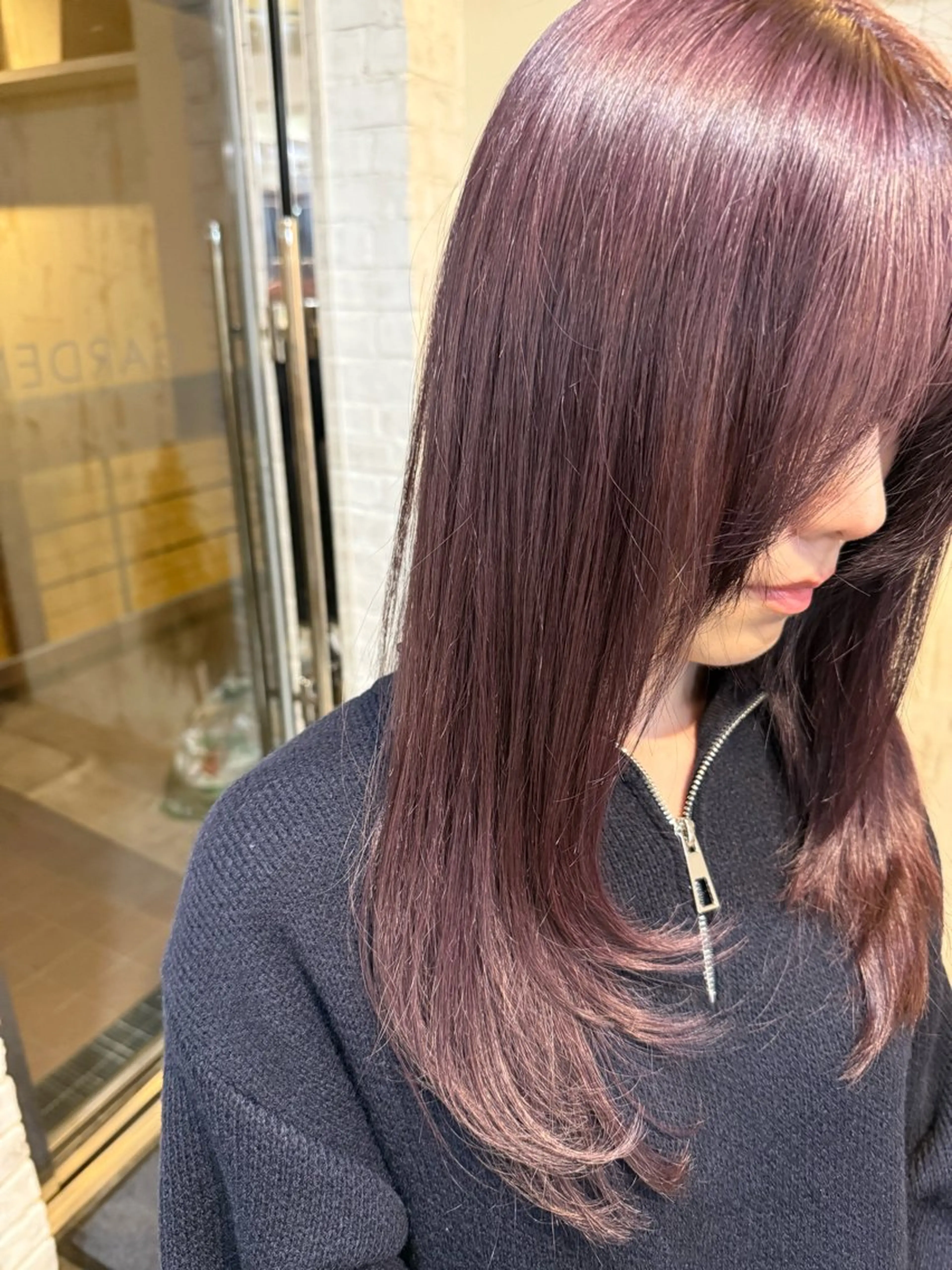 ミディアム カラー ヘアカラー トリートメント ヘッドスパ 🪐レイヤー/抜け感 カラー/加野彩果🪐のヘアスタイル