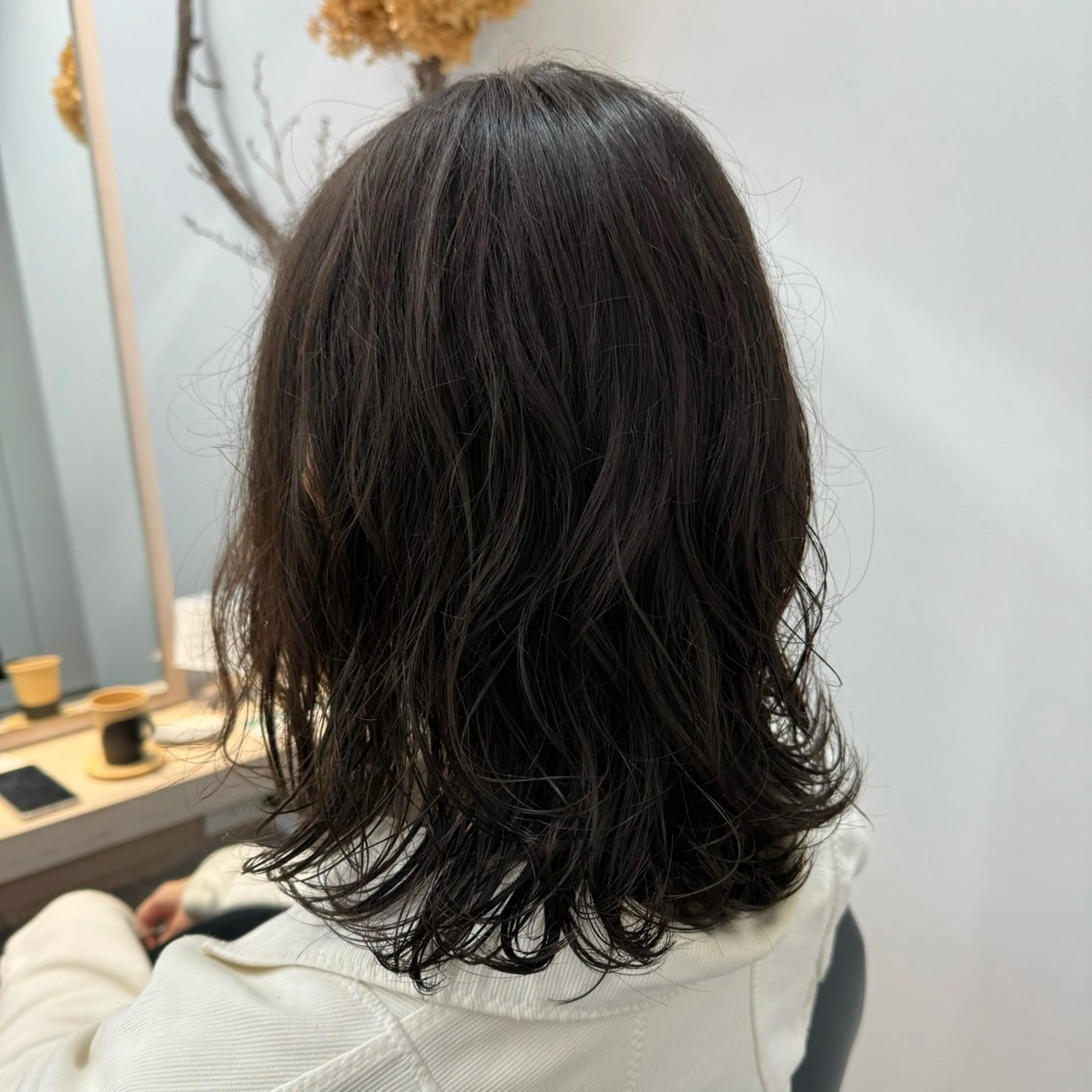 ミディアム ミディアムパーマ カット パーマ トリートメント miwa/ボブパーマ /モードボブのヘアスタイル