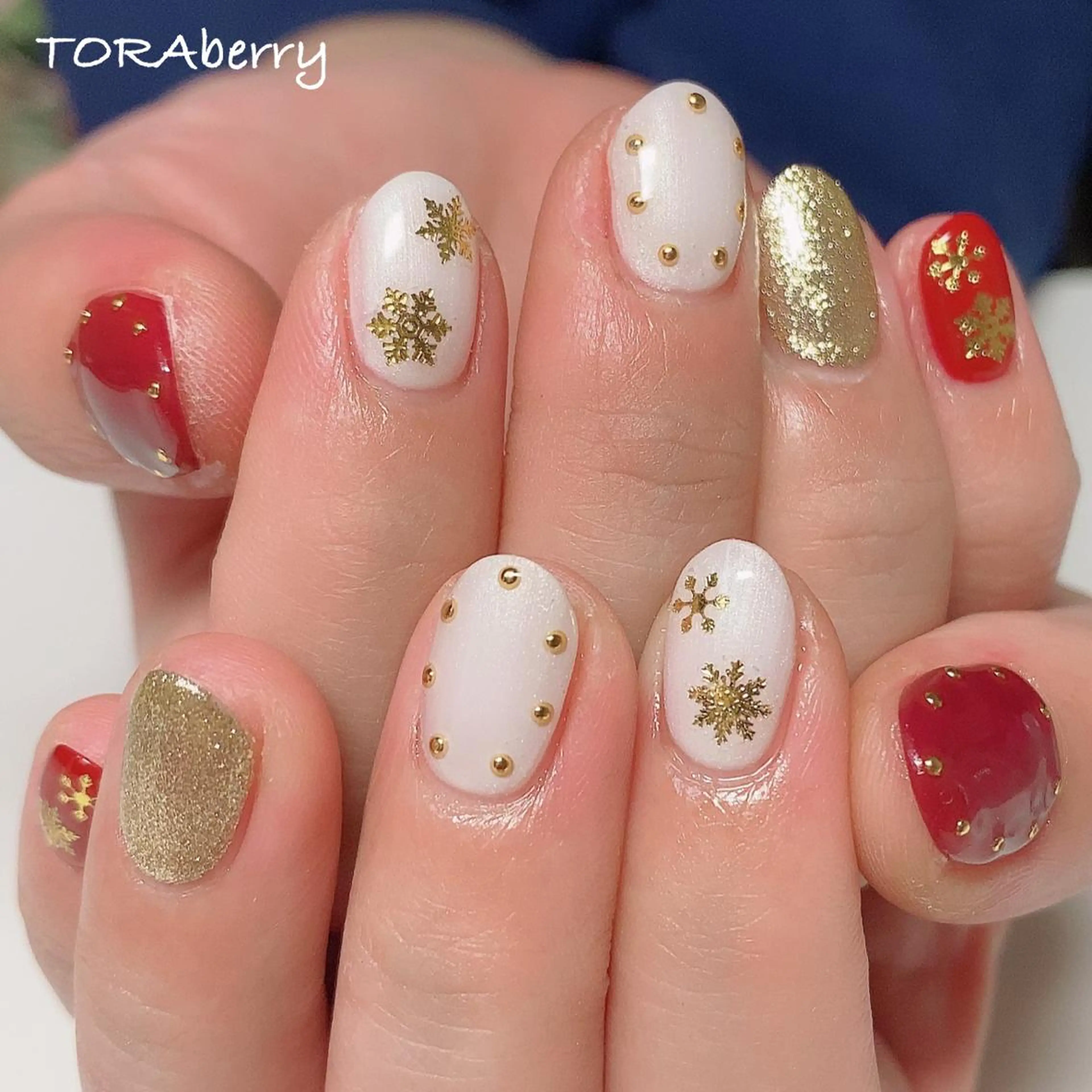 ネイル 冬ネイル クリスマス ハンドネイル ネイリスト なつみのネイルデザイン