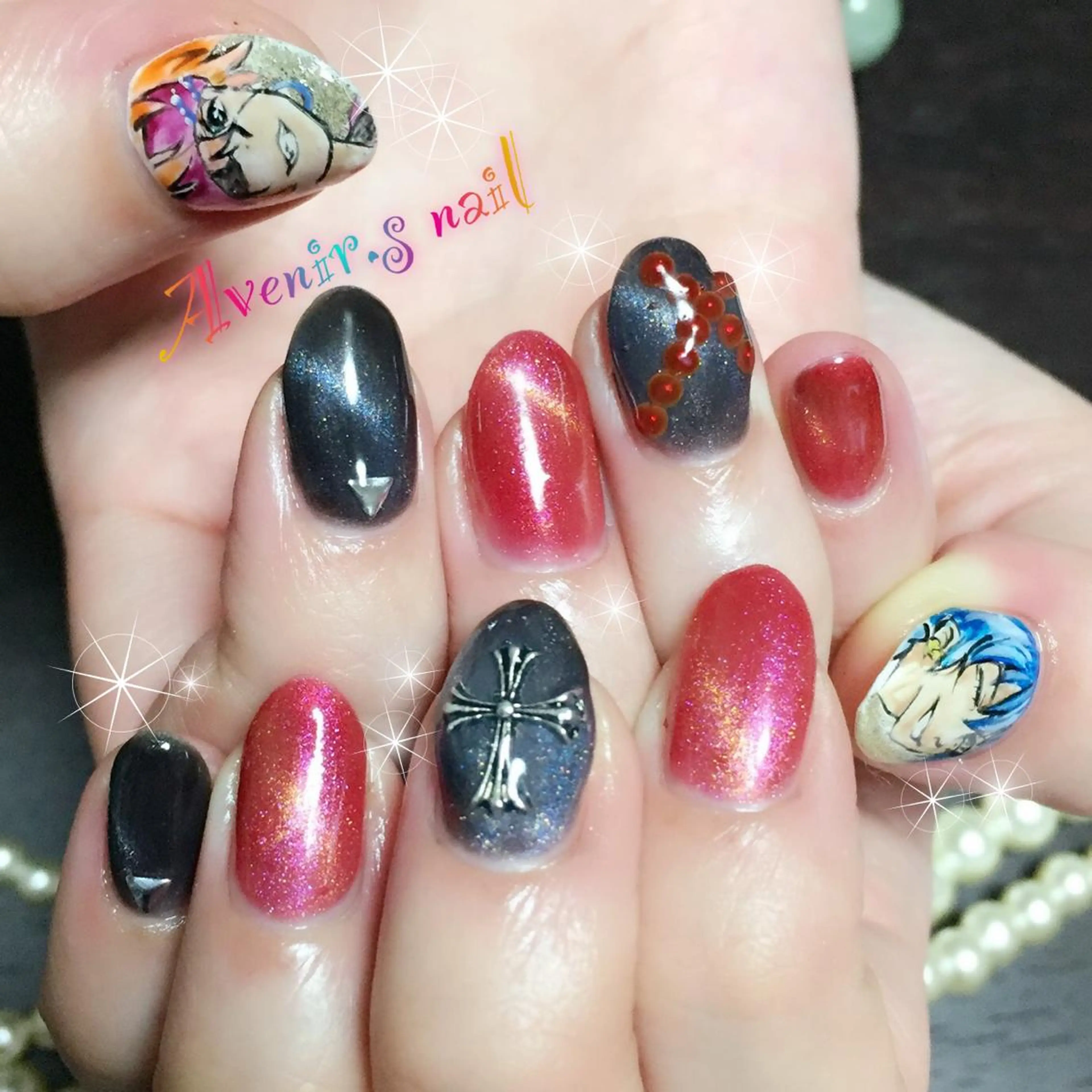 ネイル ジェルネイル マグネットネイル Home Salon Avenir.のネイルデザイン