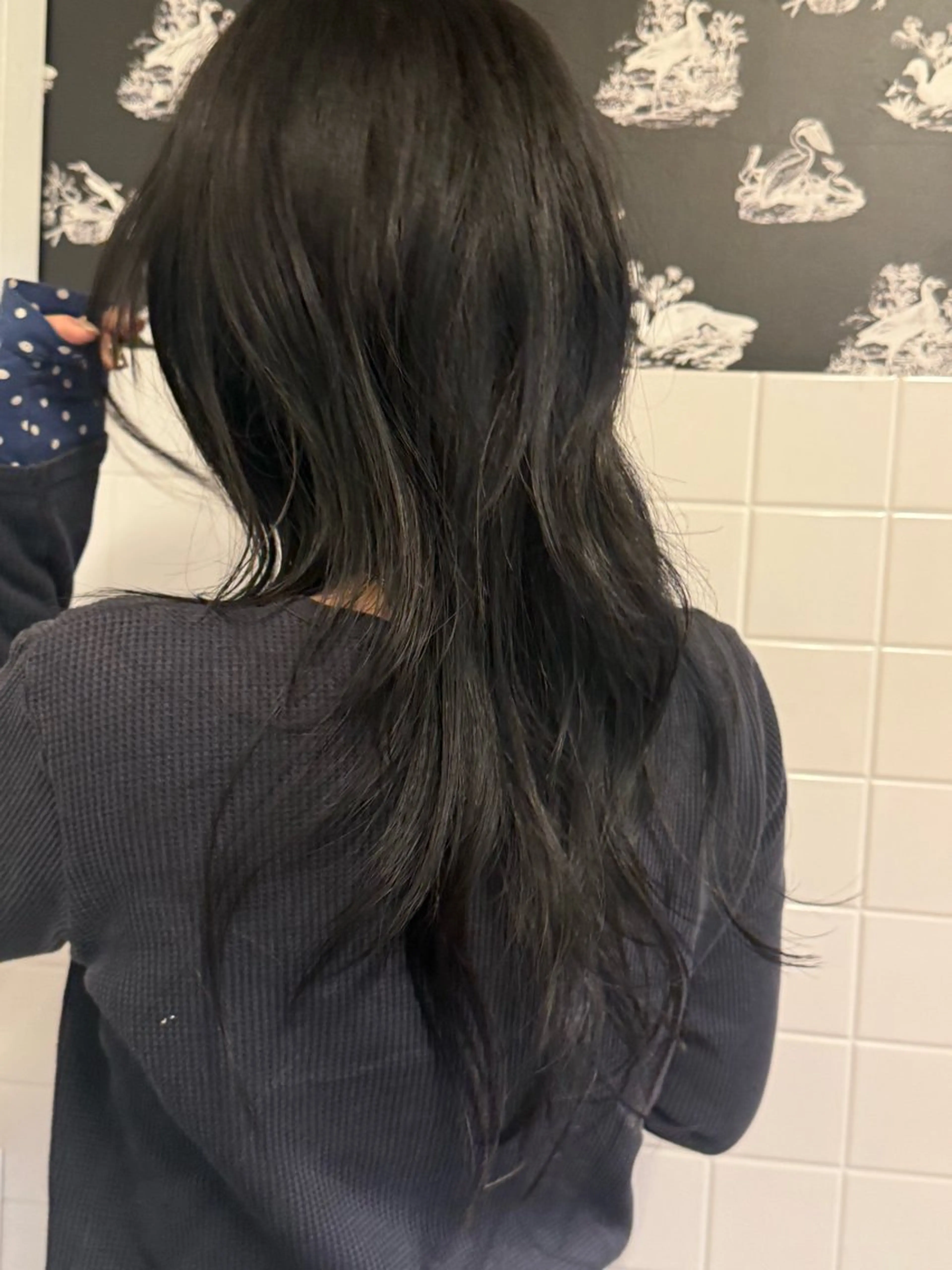 セミロング ハッシュカット 韓国レイヤー　 suzuのヘアスタイル