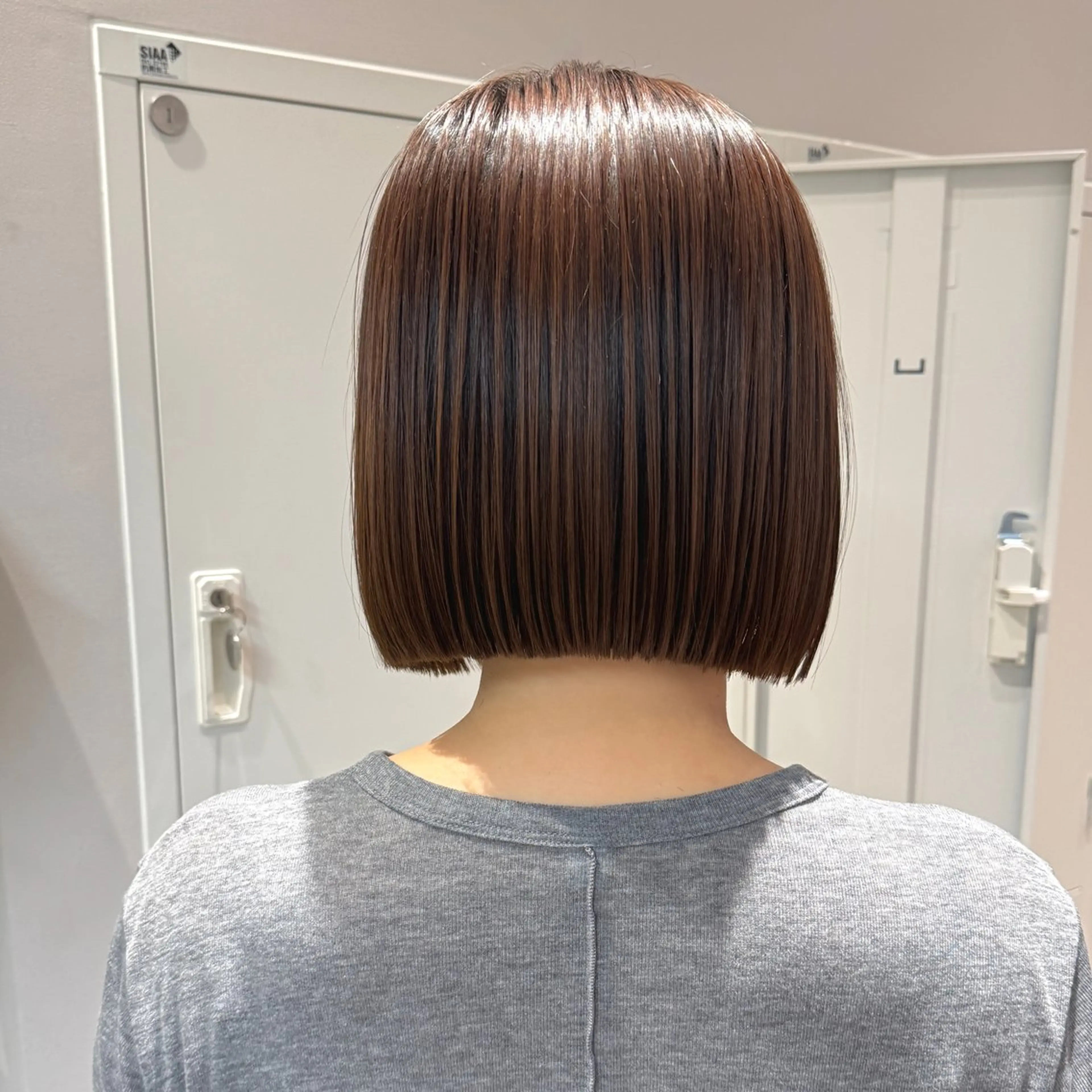 ショート カット 縮毛矯正 トリートメント 🫧ボブ/地毛風 縮毛矯正/千葉星那のヘアスタイル