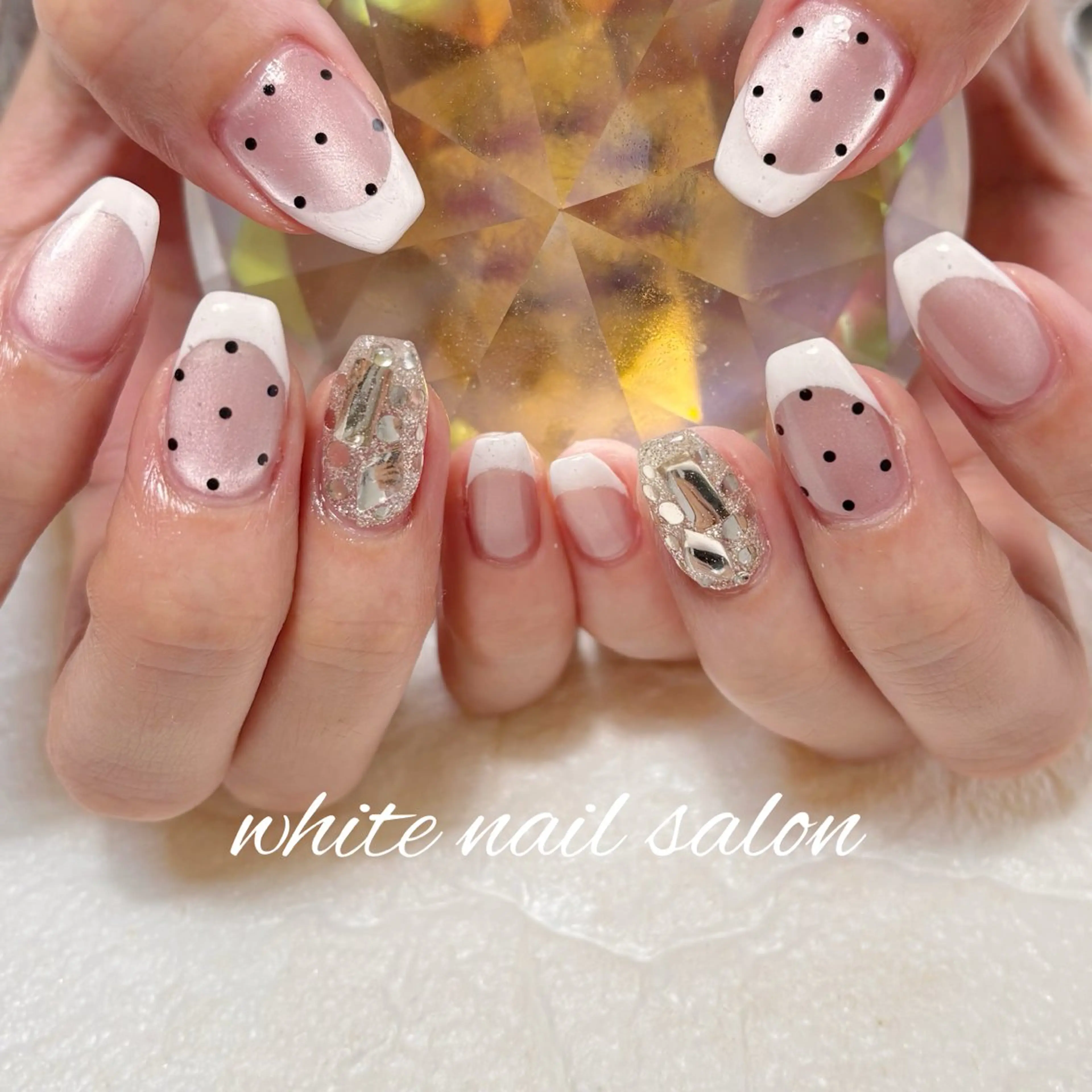 ネイル フットネイル ラメ(グリッター) 持ち込み ハンドネイル white nail salonのネイルデザイン
