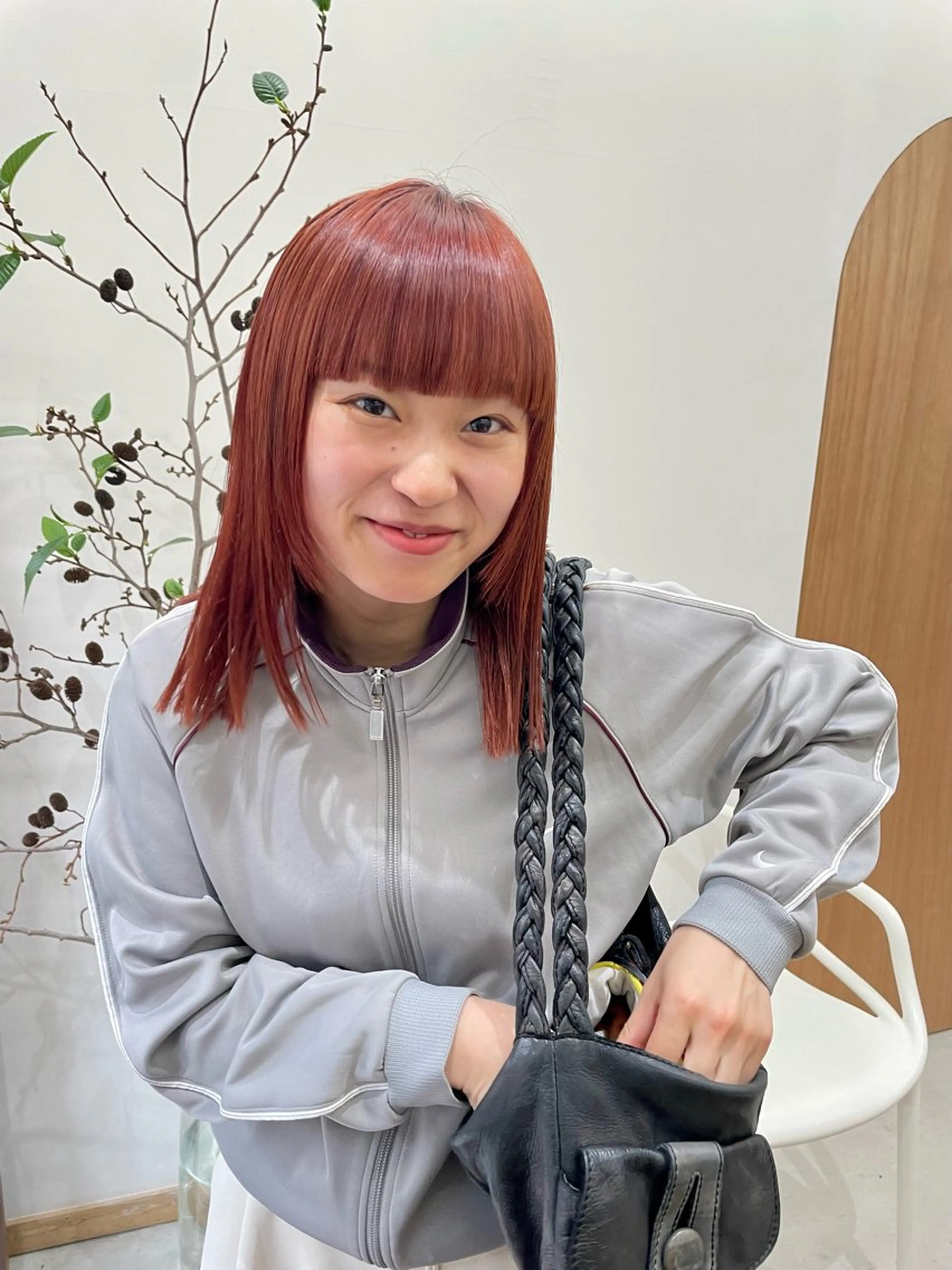 ミディアム カラー パーマ ヘアアレンジ メンズ オレンジ カット ヘアカラー トリートメント tatsumi/ボブ ウルフ/レイヤーのヘアスタイル