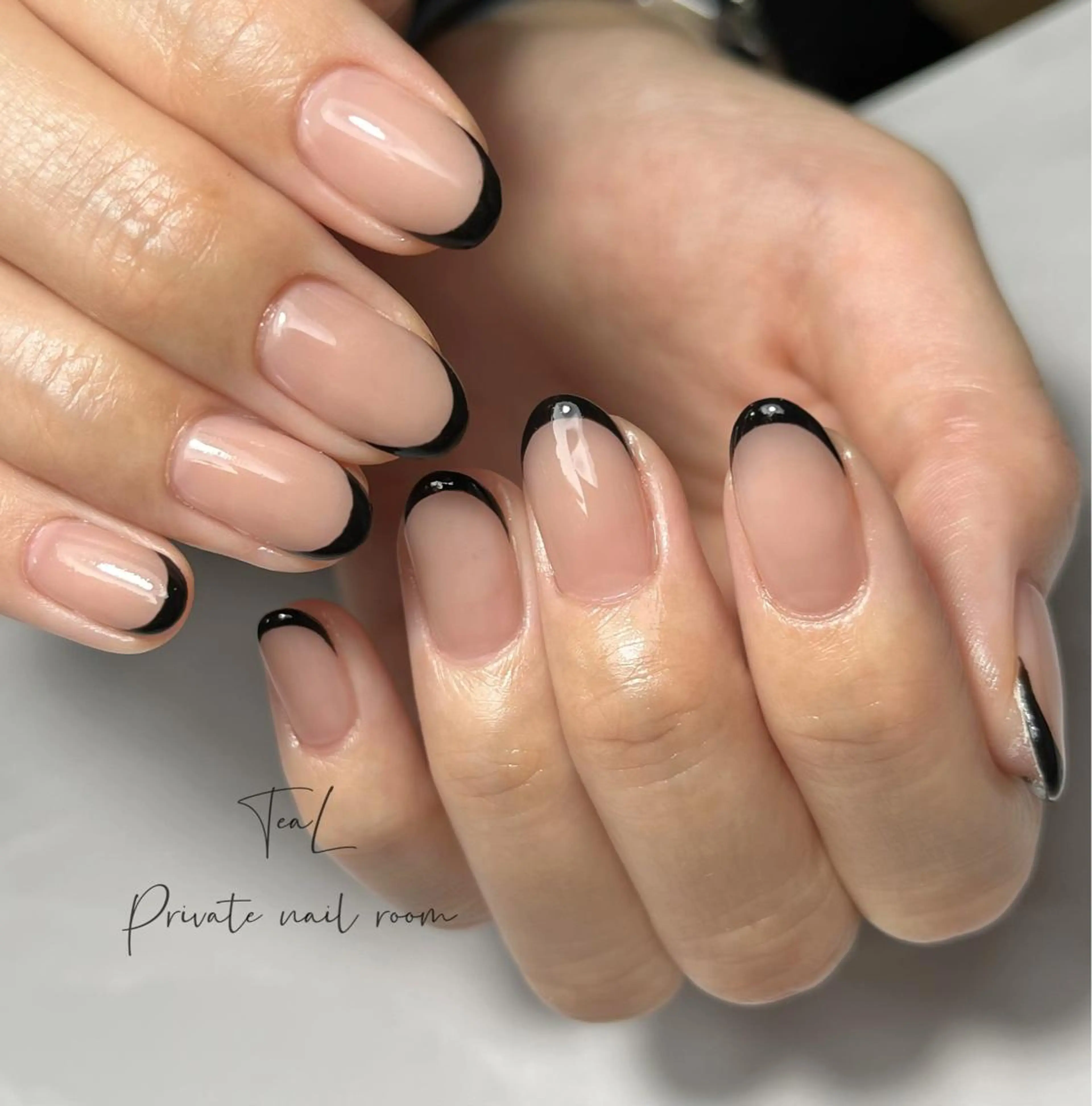 ネイル フレンチネイル シンプルネイル TeaL nailのネイルデザイン