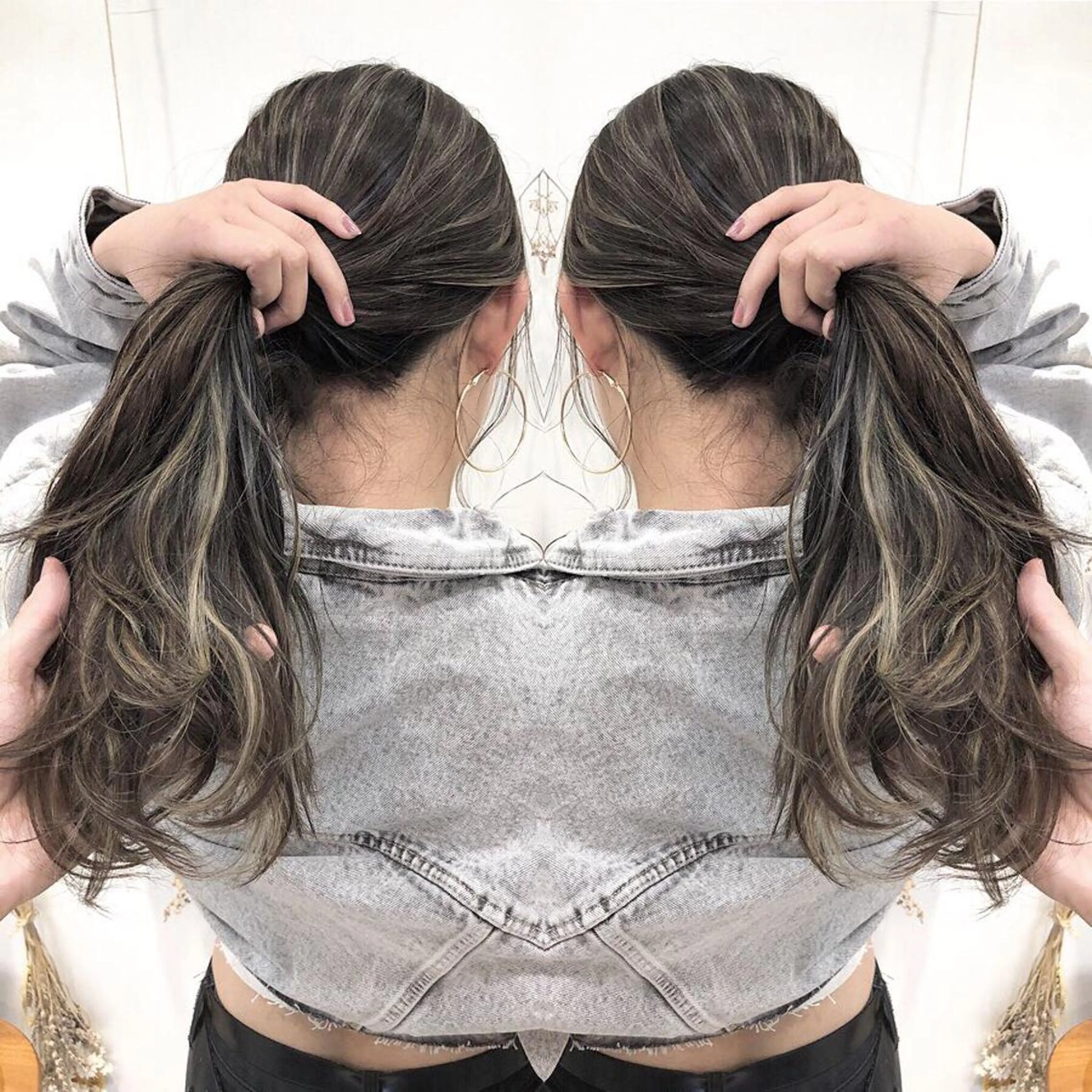 ロング カラー 縮毛矯正/髪質改善 /韓国風　山川春輝のヘアスタイル