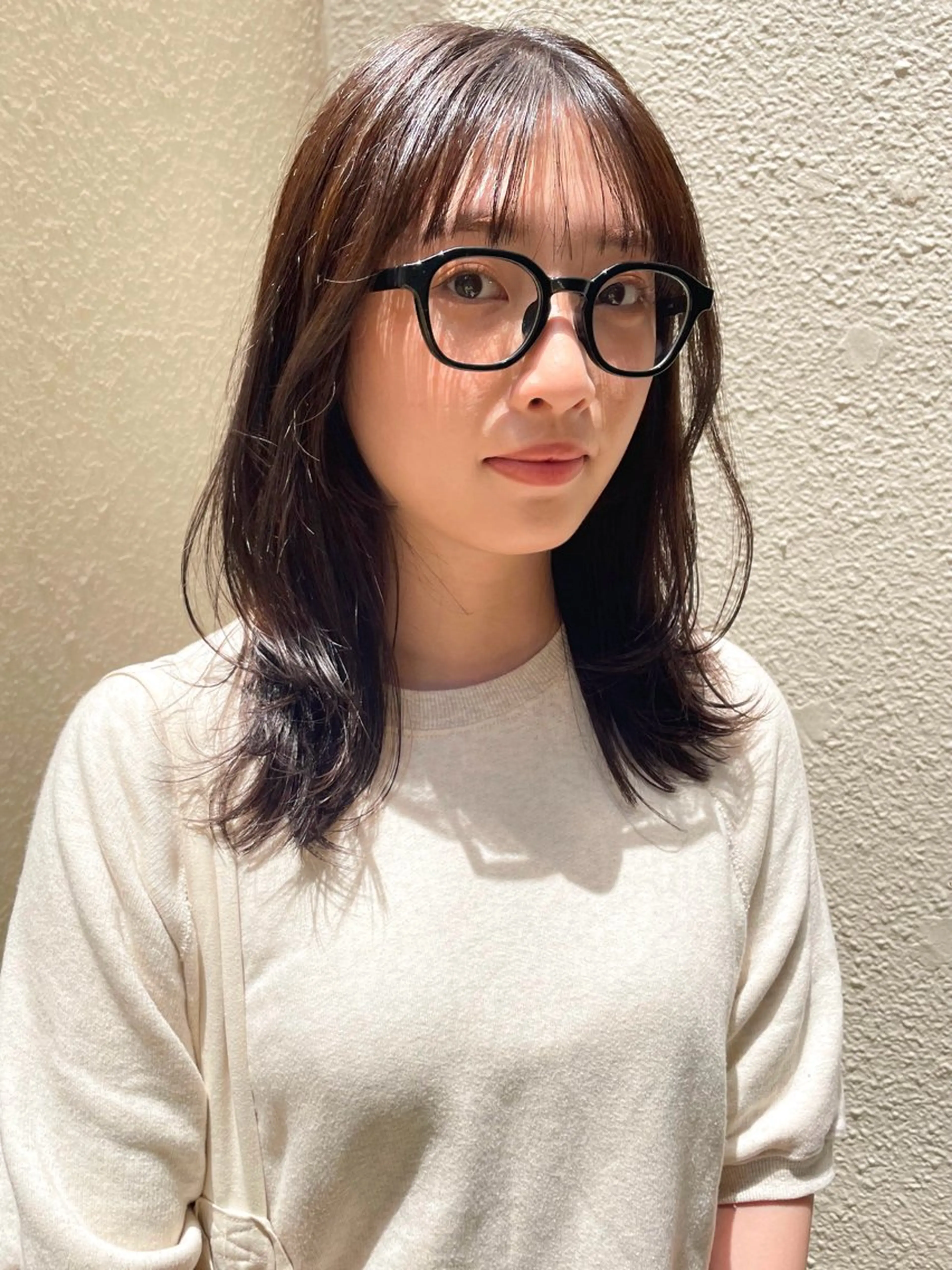 ミディアム カラー カット ヘアカラー ERINA/レイヤー /梅田のヘアスタイル