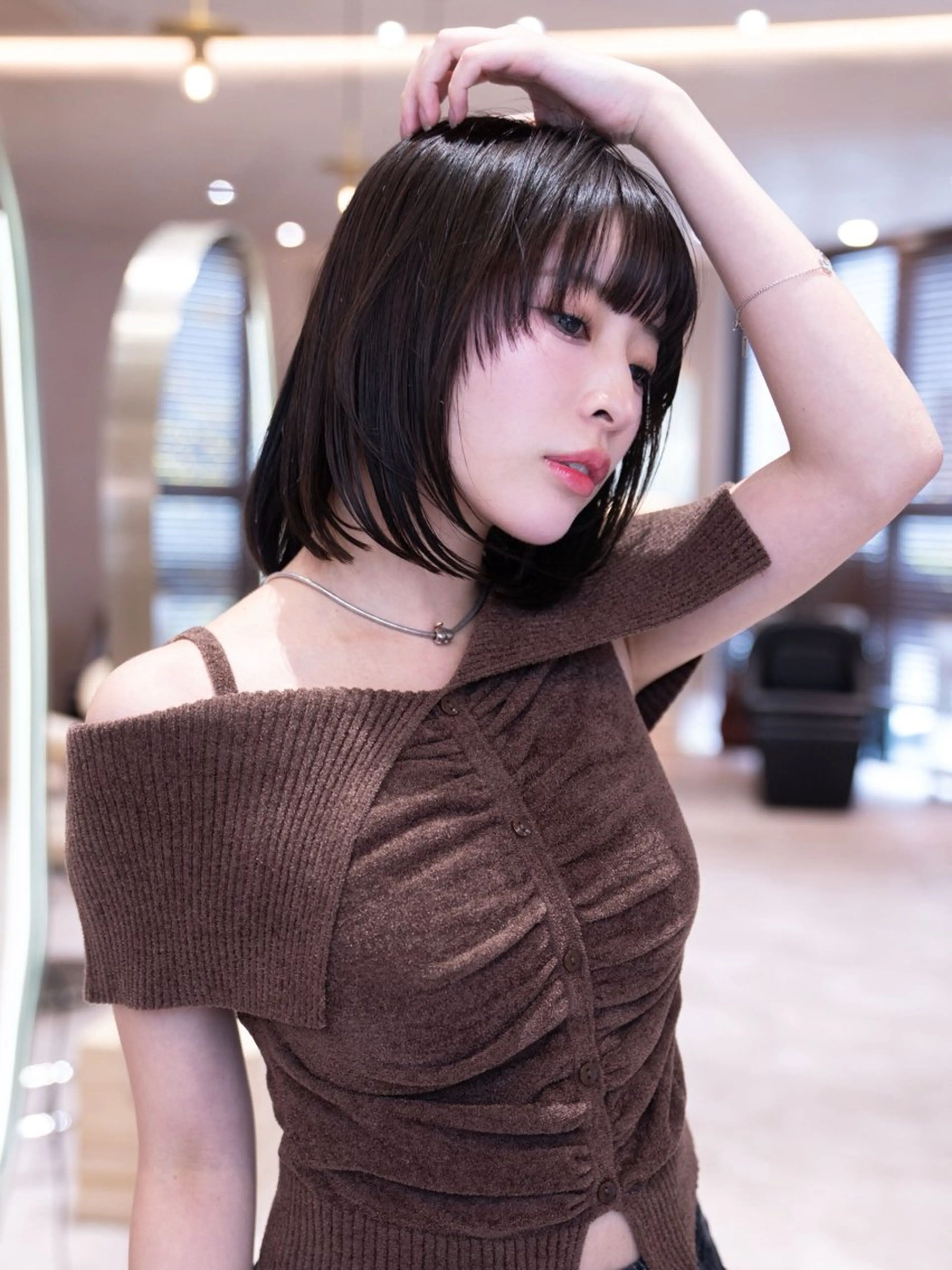 ミディアム カラー カット ヘアカラー トリートメント 🉐レイヤー/塩見 弘樹🉐渋谷のヘアスタイル