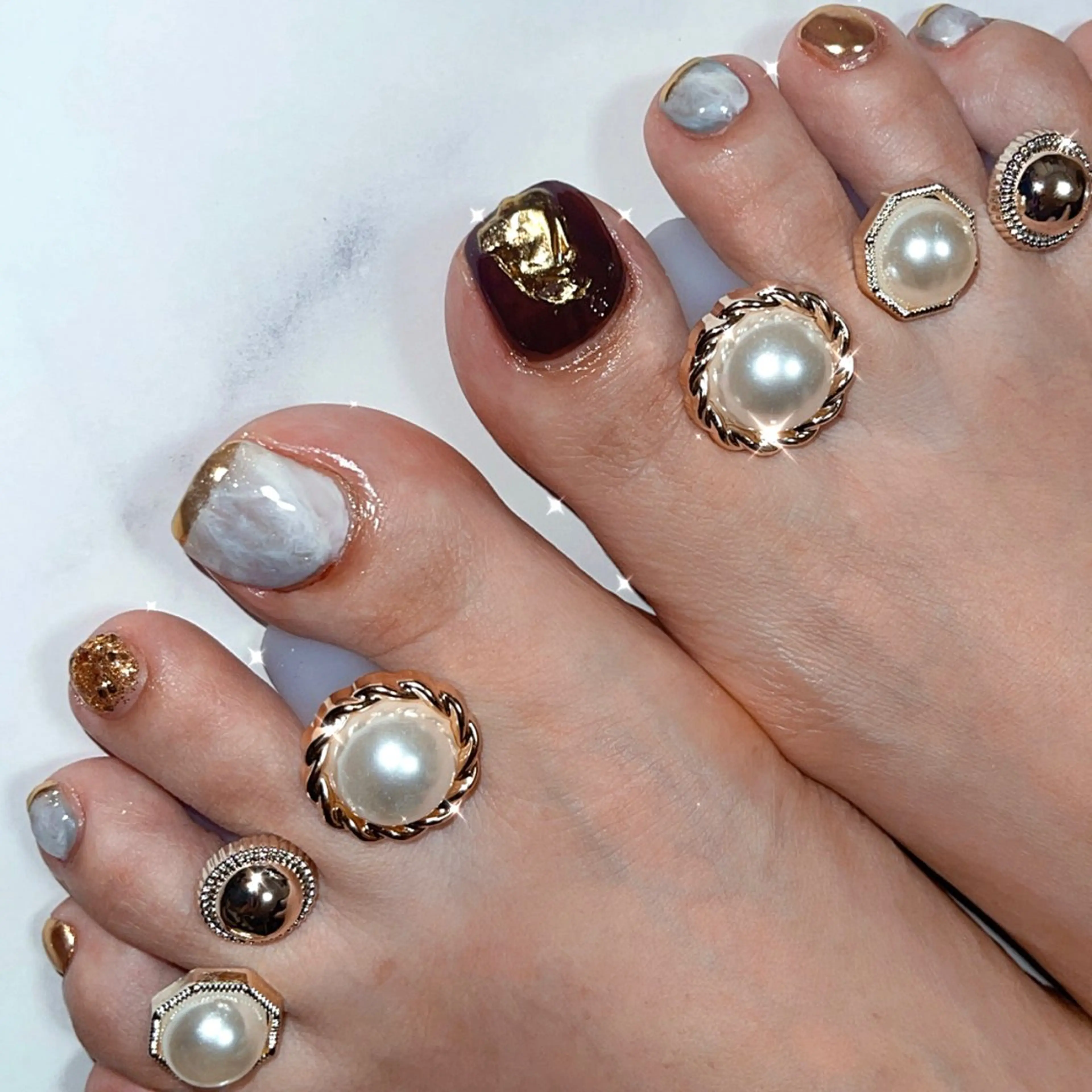 ネイル ニュアンスネイル フットネイル Nail salon bellのネイルデザイン