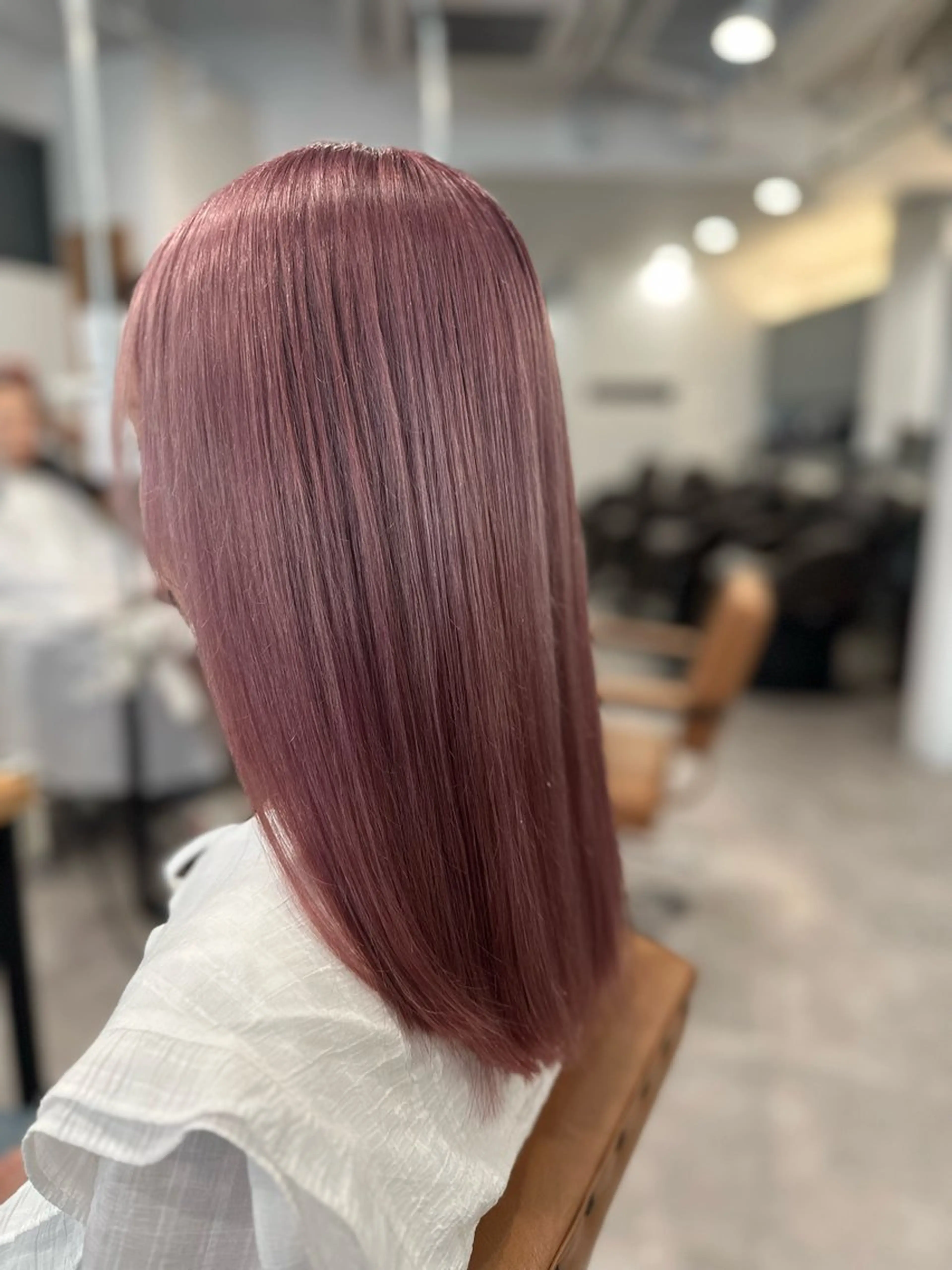 ロング カラー ピンクカラー ヘアカラー トリートメント 特殊カラー特化 ✂️SHIAN フジのヘアスタイル