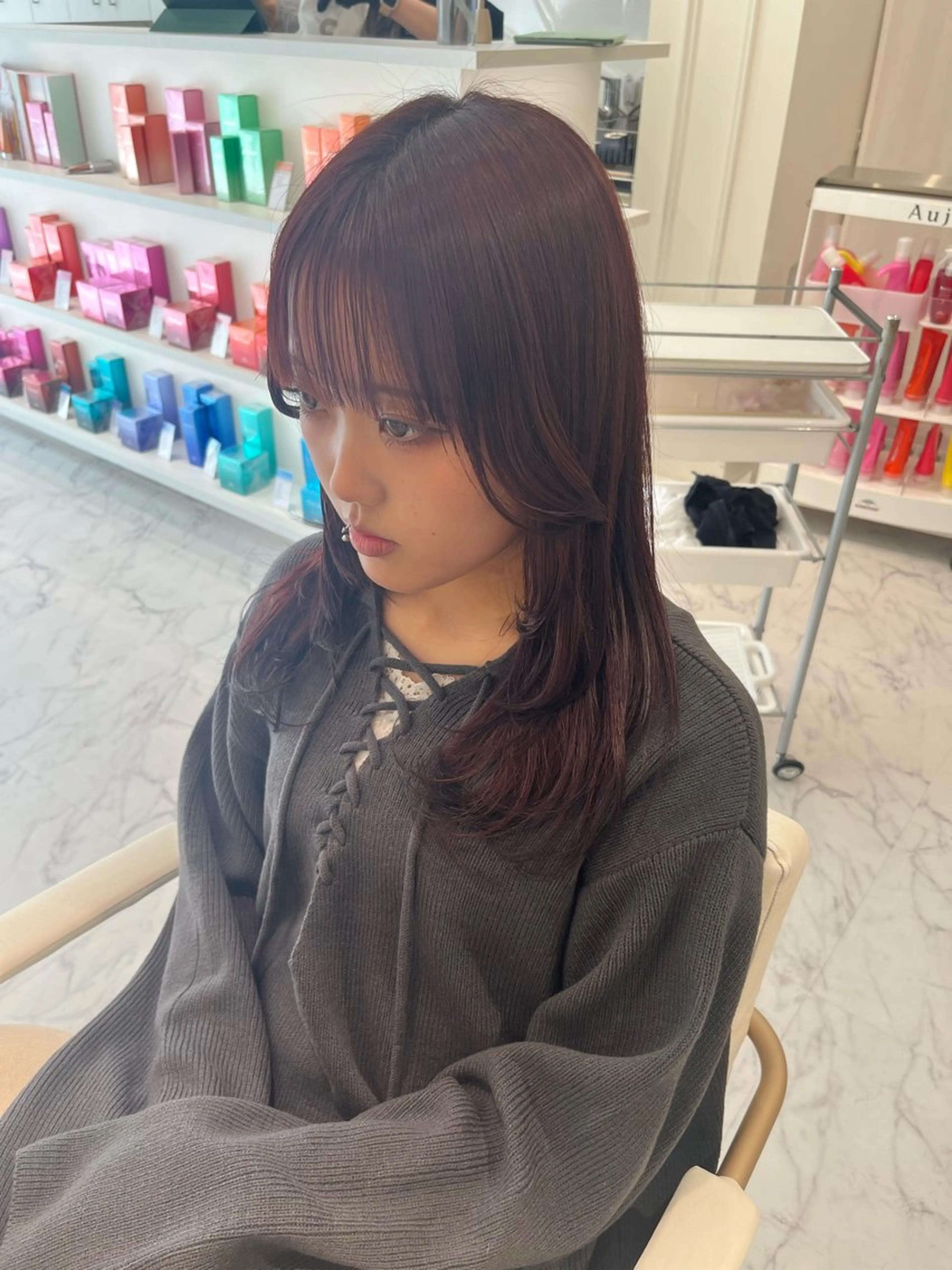 セミロング ヘアカラー ParveMix / 山本 玲南🫧🪽のヘアスタイル