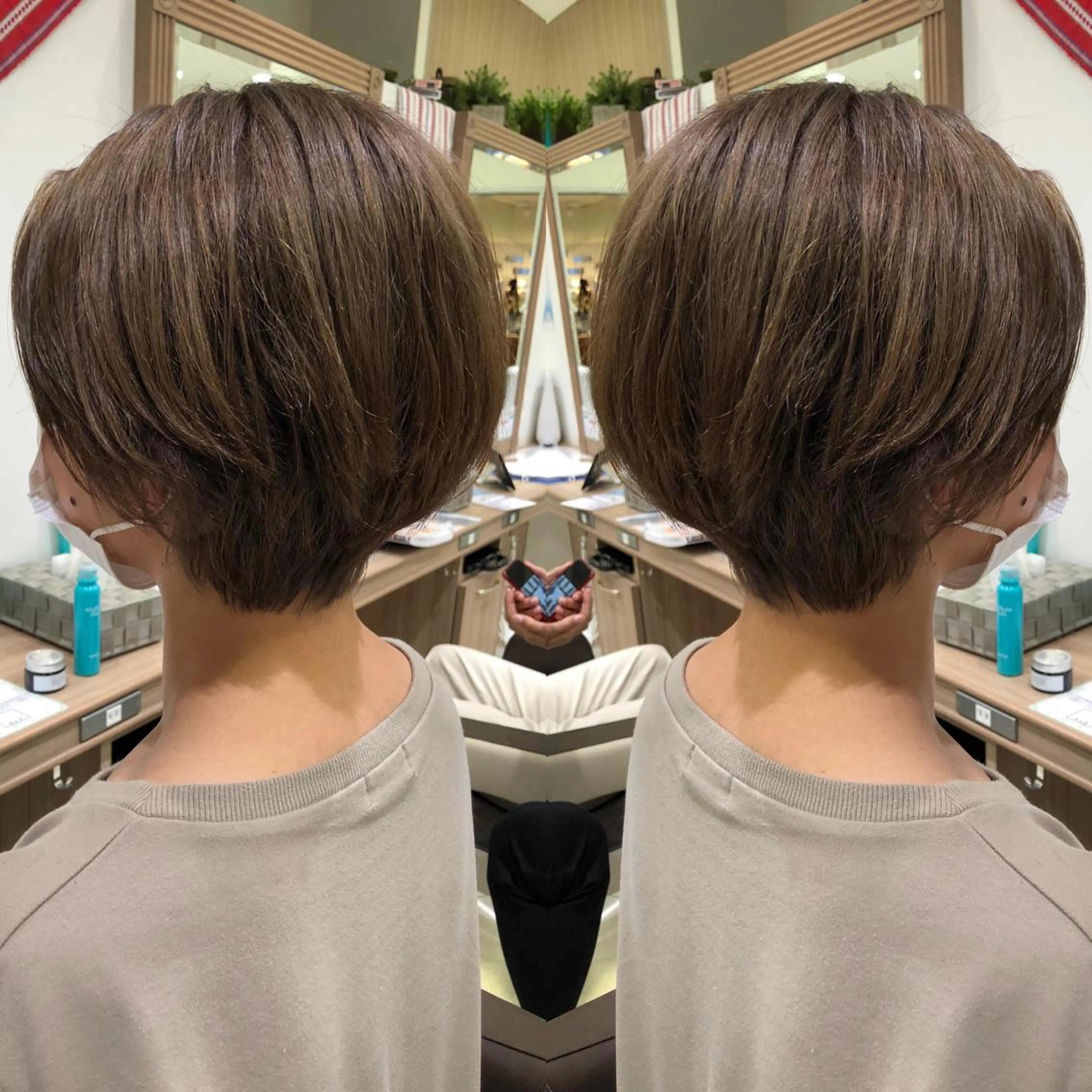 ショート カラー 韓国レイヤー×透明感 カラー/山崎一輝のヘアスタイル