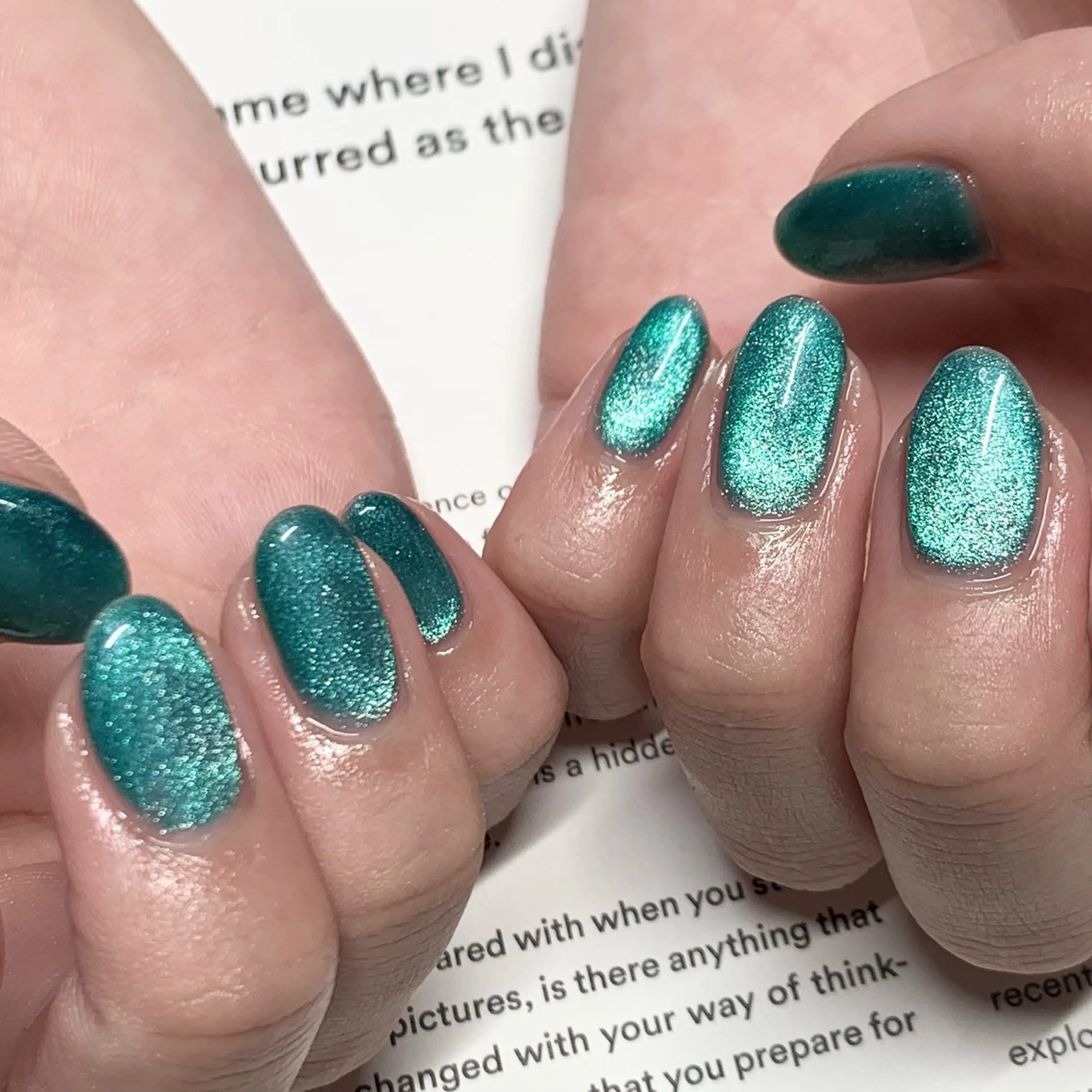 ネイル ブルー ジェルネイル キラキラネイル 韓国ネイル マグネットネイル RooM -mizuki-のネイルデザイン