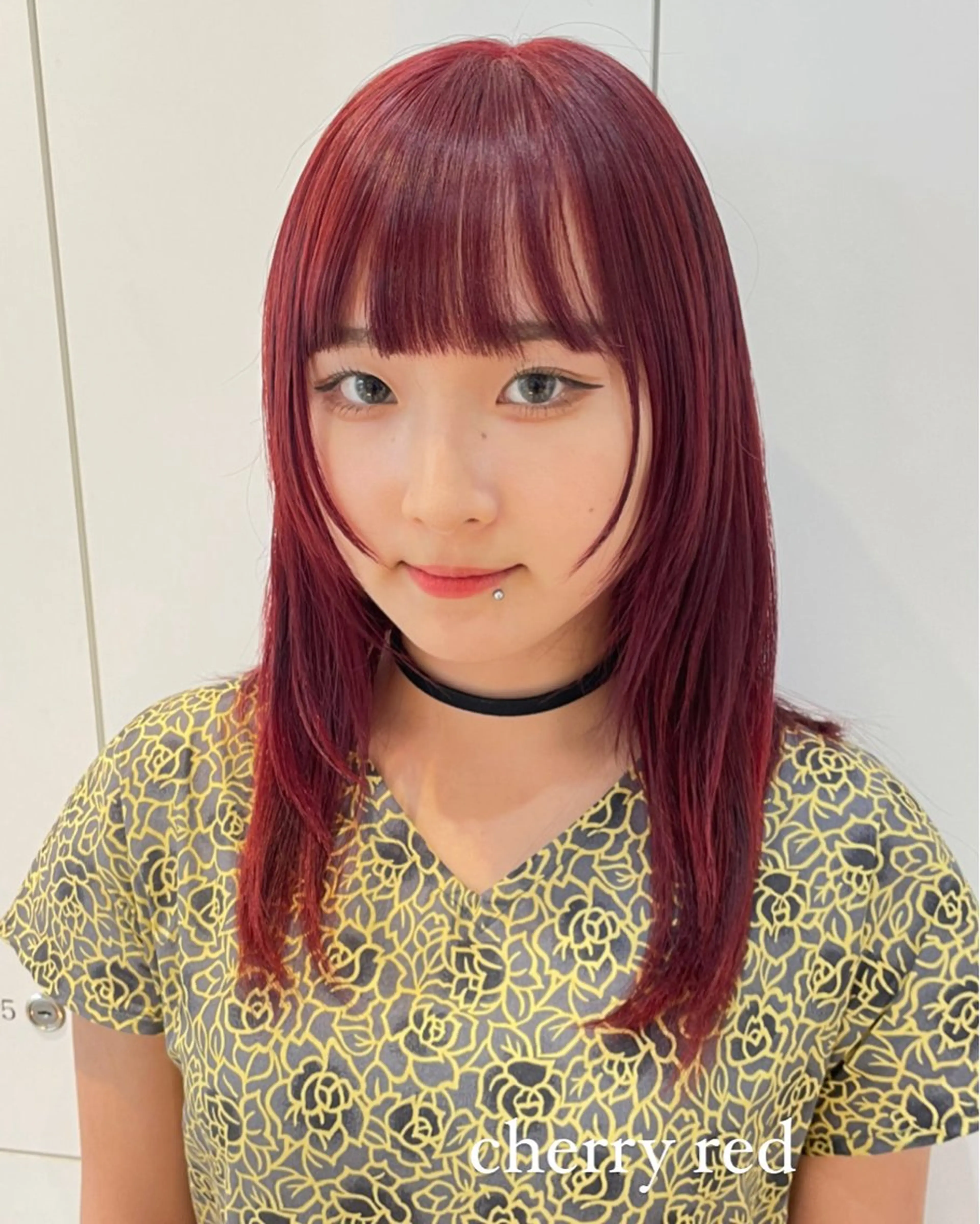 セミロング カラー ヘアアレンジ ブリーチ ダブルカラー ブリーチなしカラー レッドカラー レイヤーカット ヘアカラー トリートメント ヘアセット 🫧柔色/トレンド カラー/川辺晴加のヘアスタイル