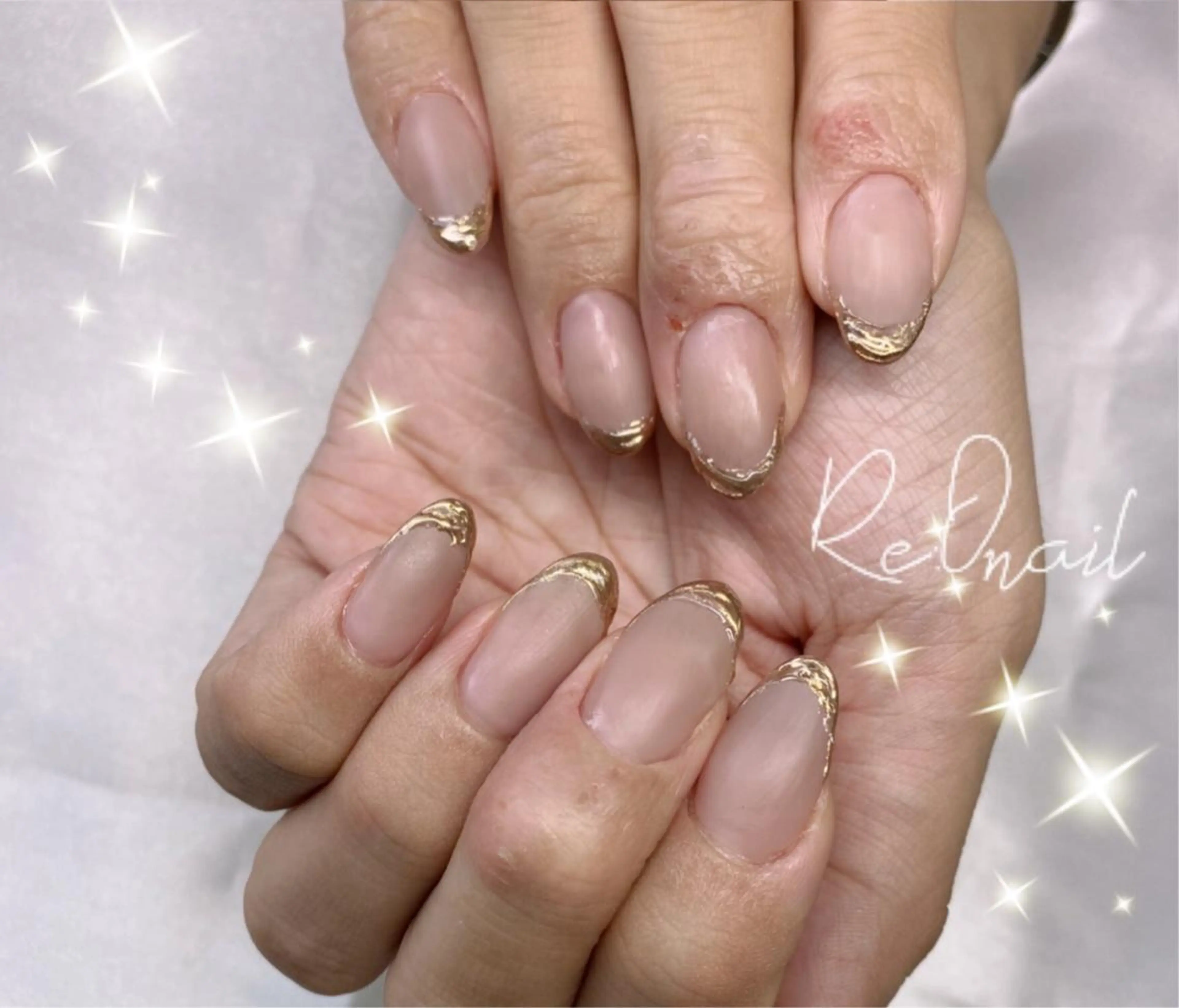 ネイル フレンチネイル マットネイル ミラーネイル ハンドネイル Re:Ø nail 🩵TSUJIのネイルデザイン