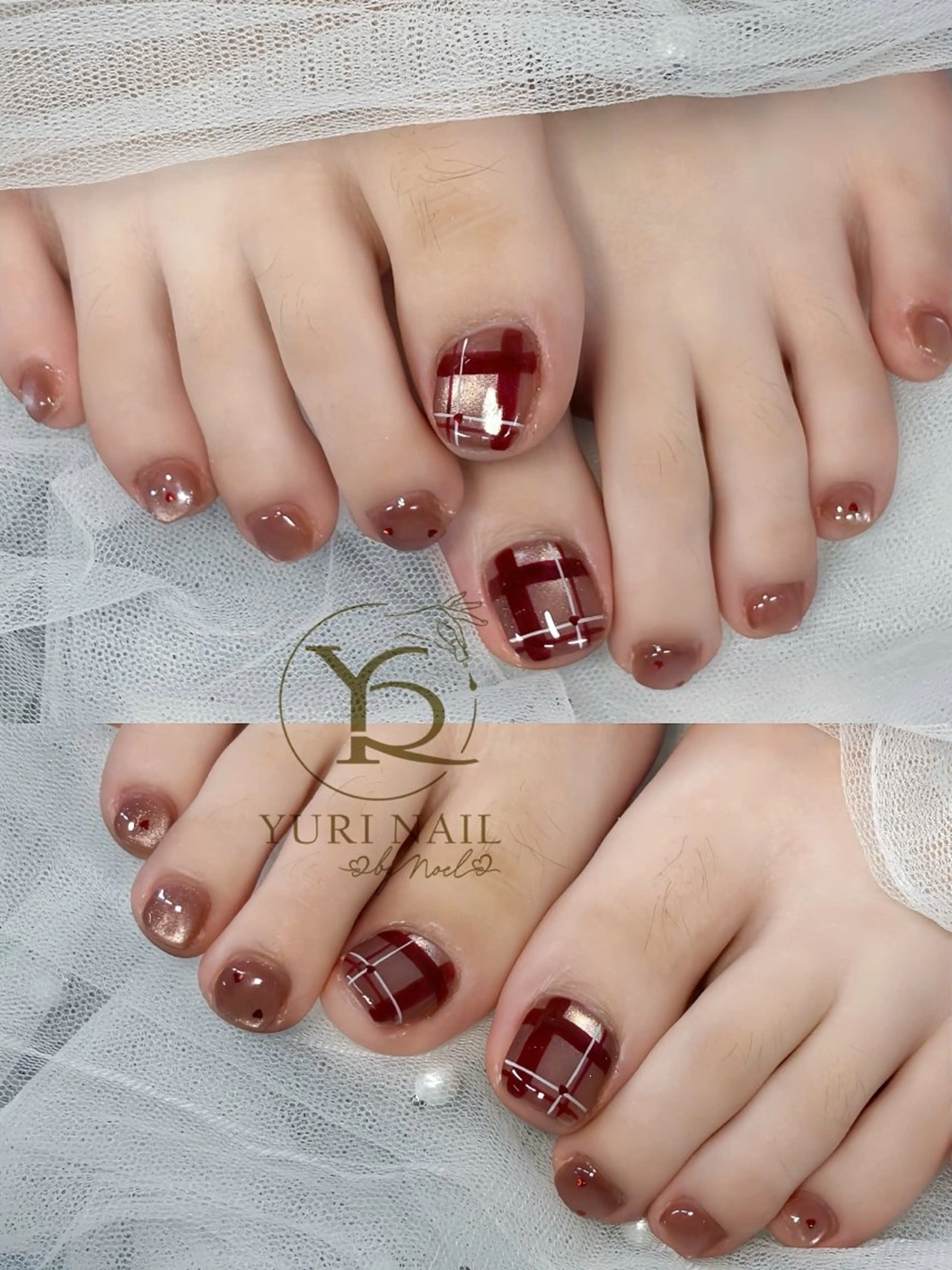 ネイル チークネイル フットネイル グラデーション 韓国ネイル 持ち込み ハンドネイル フットネイル ハンドケア YURI Nail NARITAのネイルデザイン