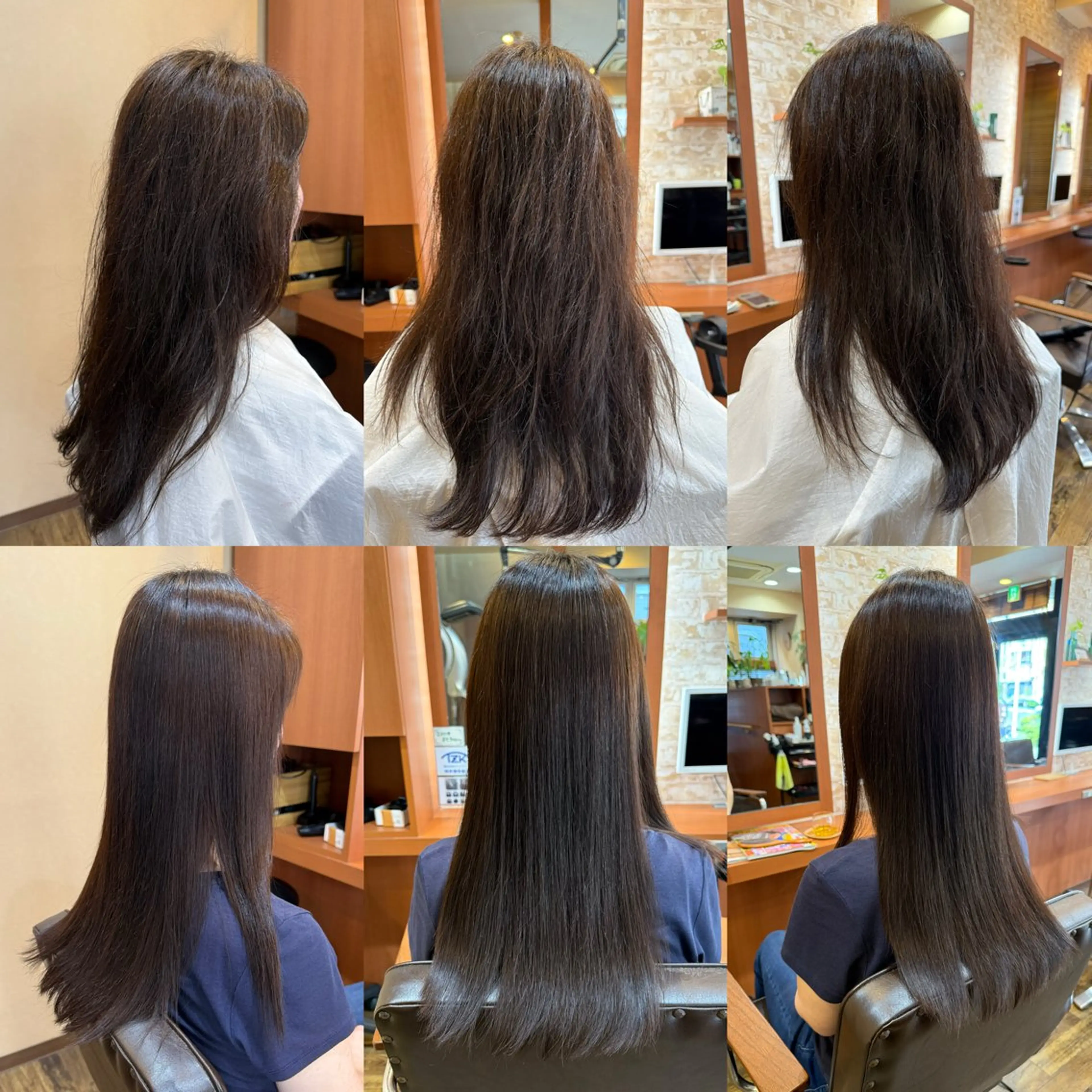 ロング 縮毛矯正 山口 博司のヘアスタイル