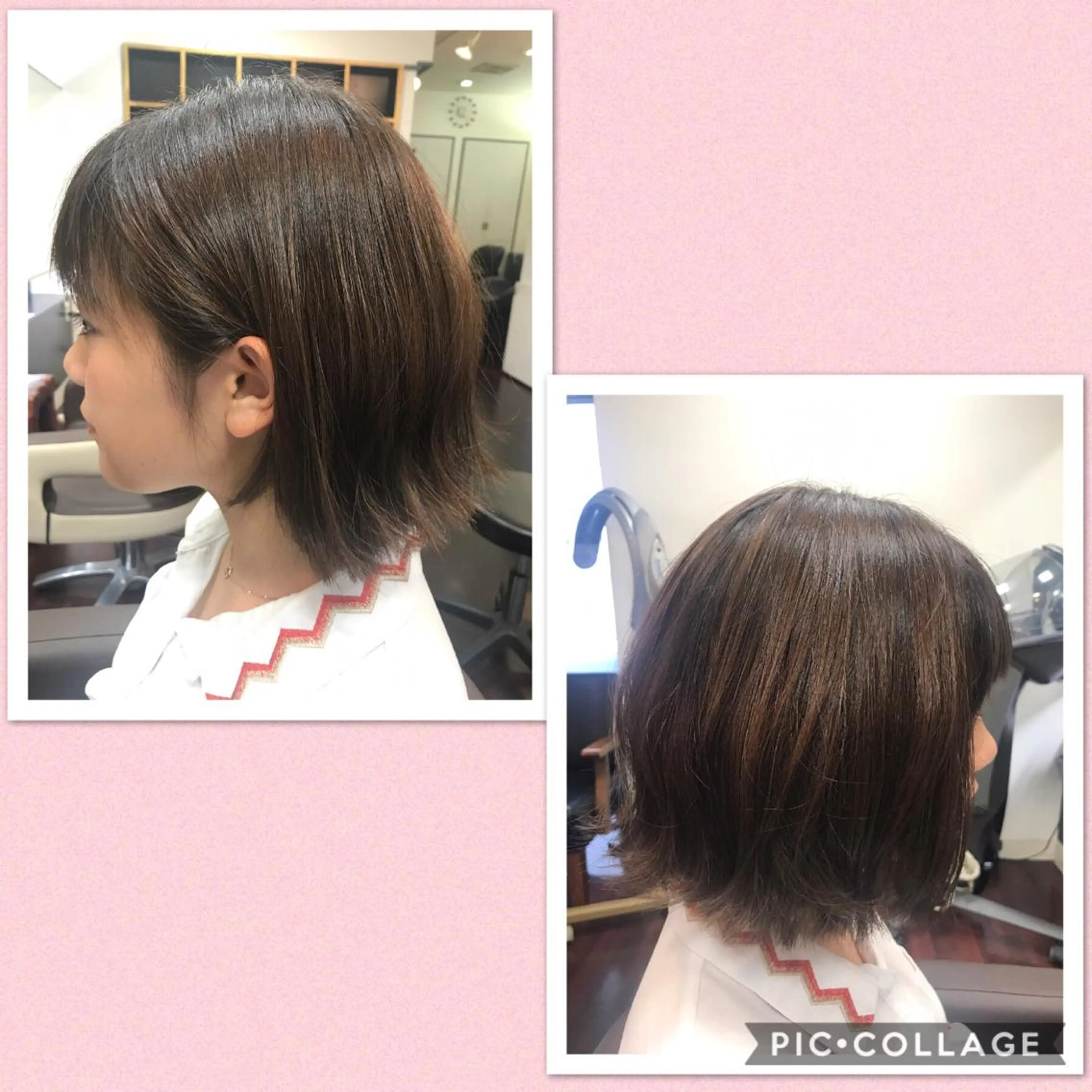 ショート ボブ 外ハネヘア カット 藤本 麻衣のヘアスタイル